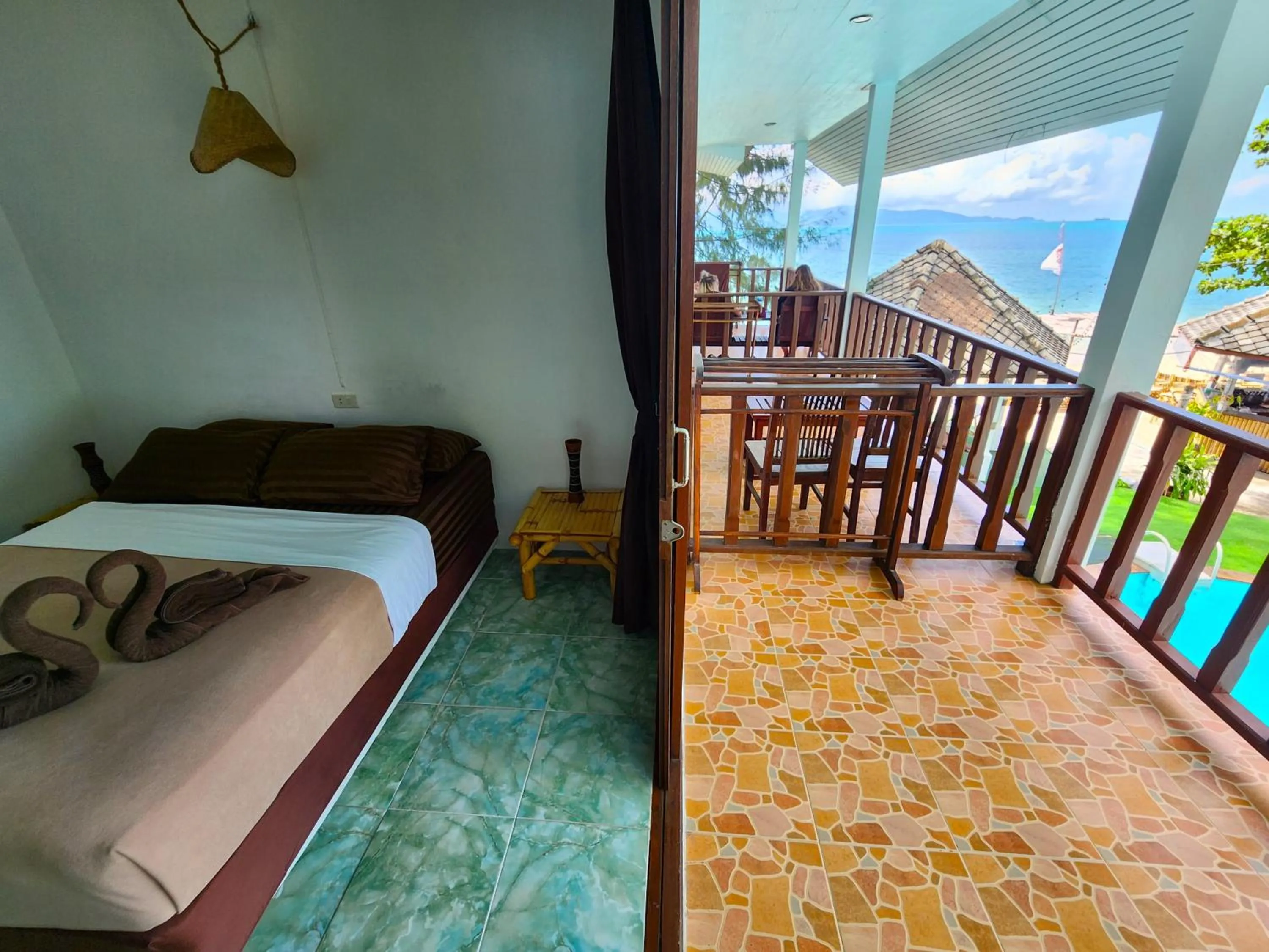 Bed in Tiki Beach Koh Phangan Beach Restaurant Bar and Coworking