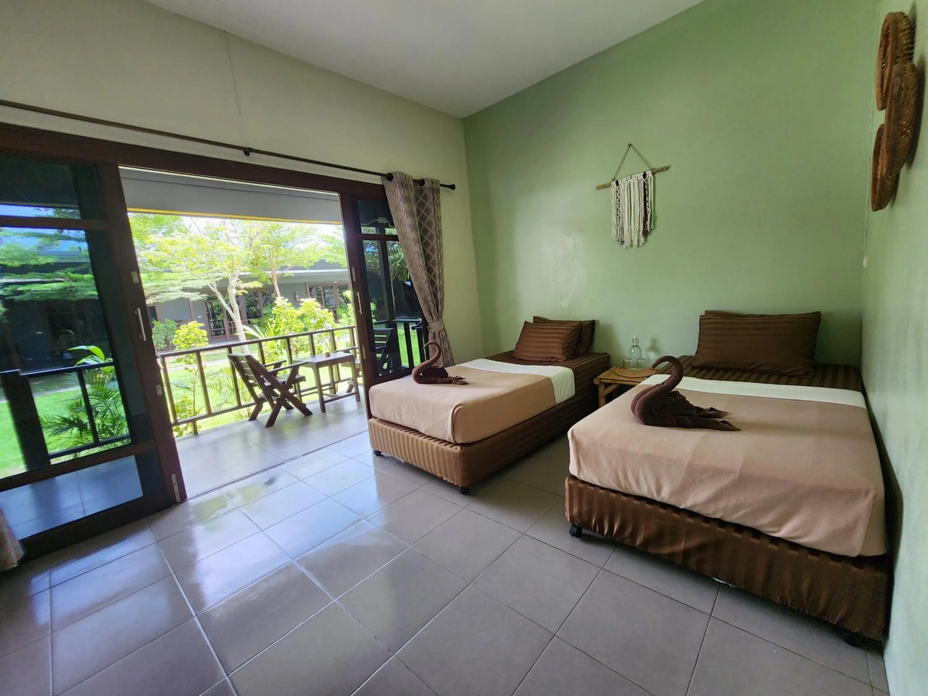 Bed in Tiki Beach Koh Phangan Beach Restaurant Bar and Coworking