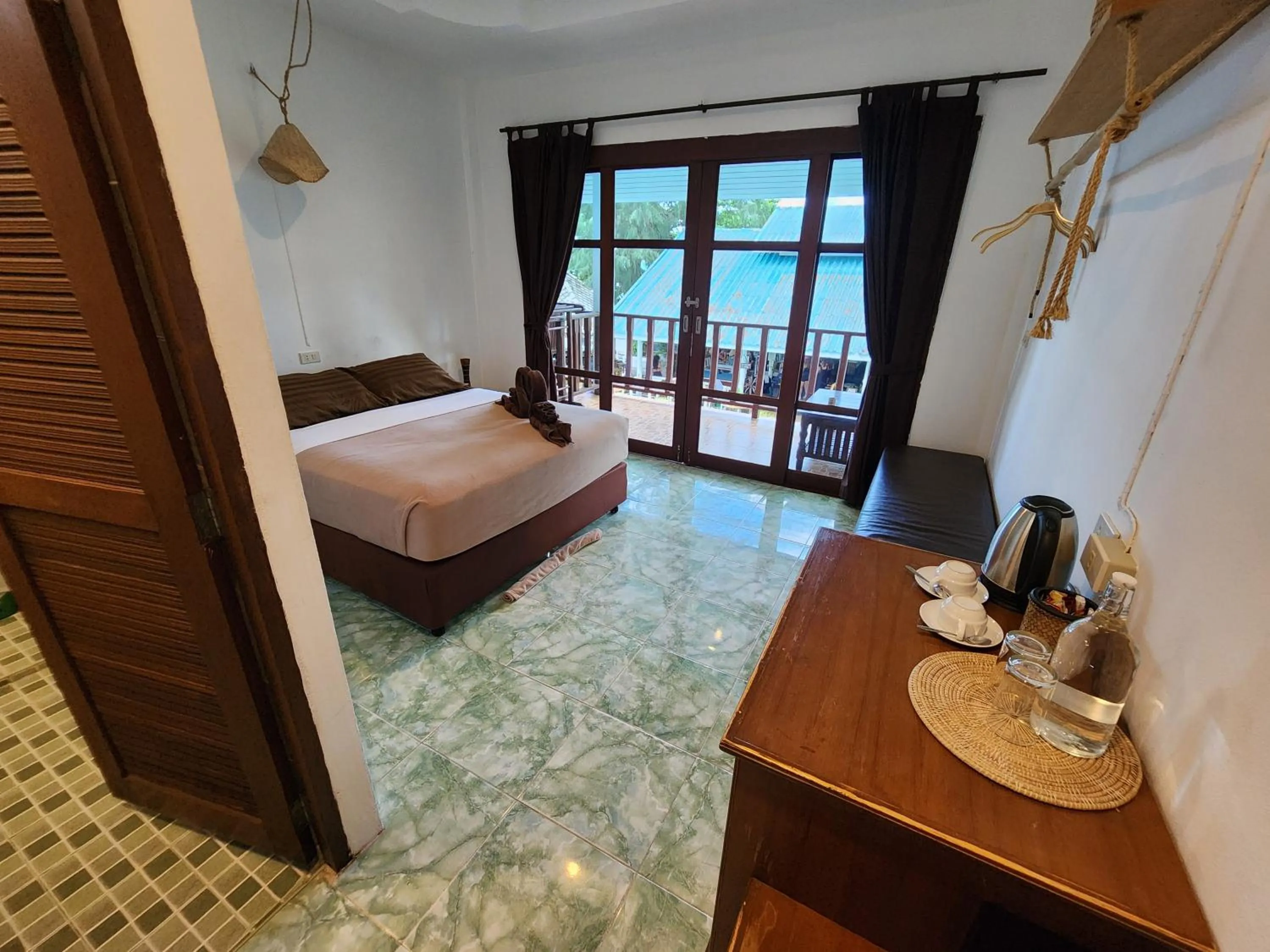 Bed in Tiki Beach Koh Phangan Beach Restaurant Bar and Coworking