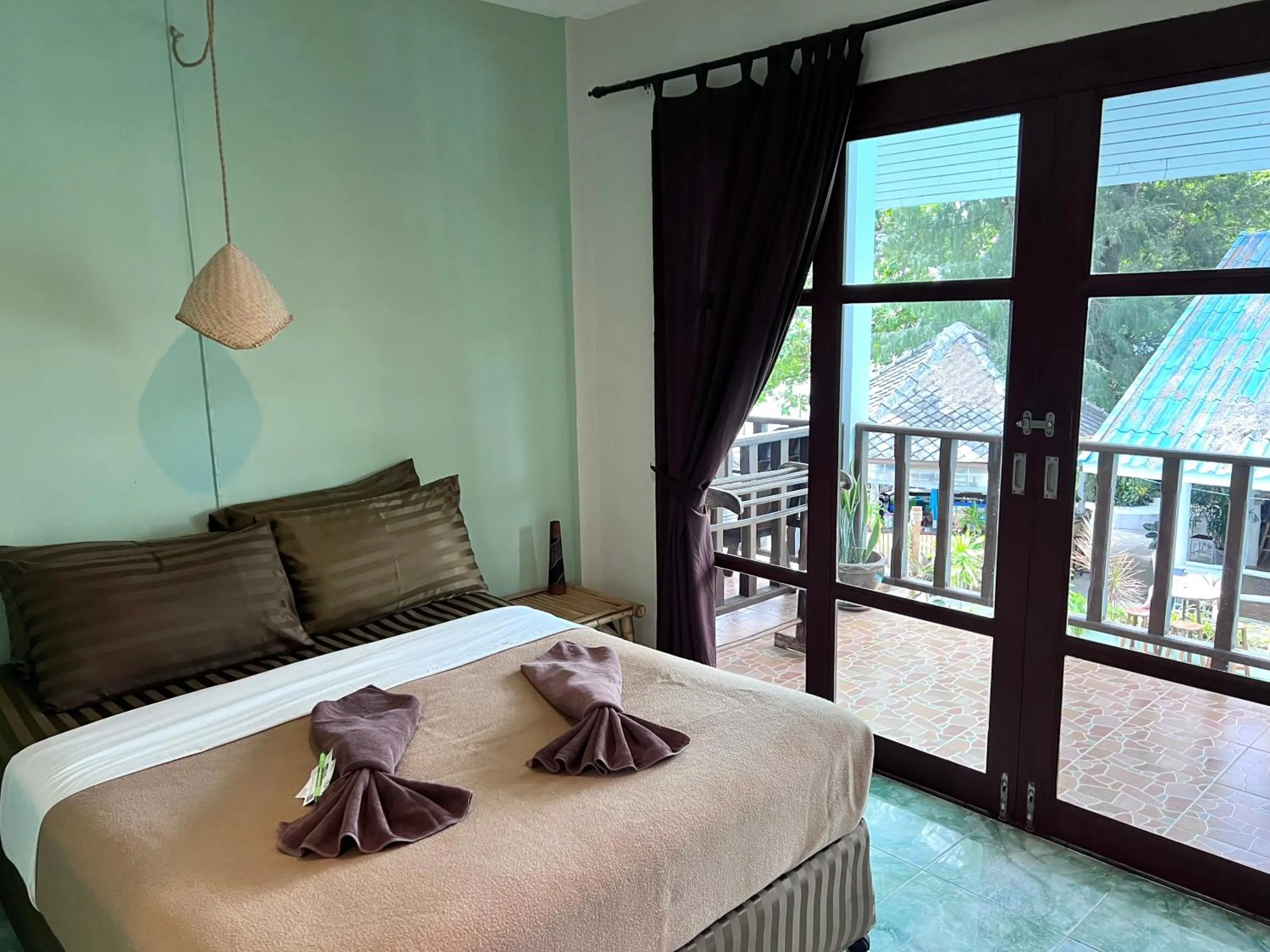 Bed in Tiki Beach Koh Phangan Beach Restaurant Bar and Coworking