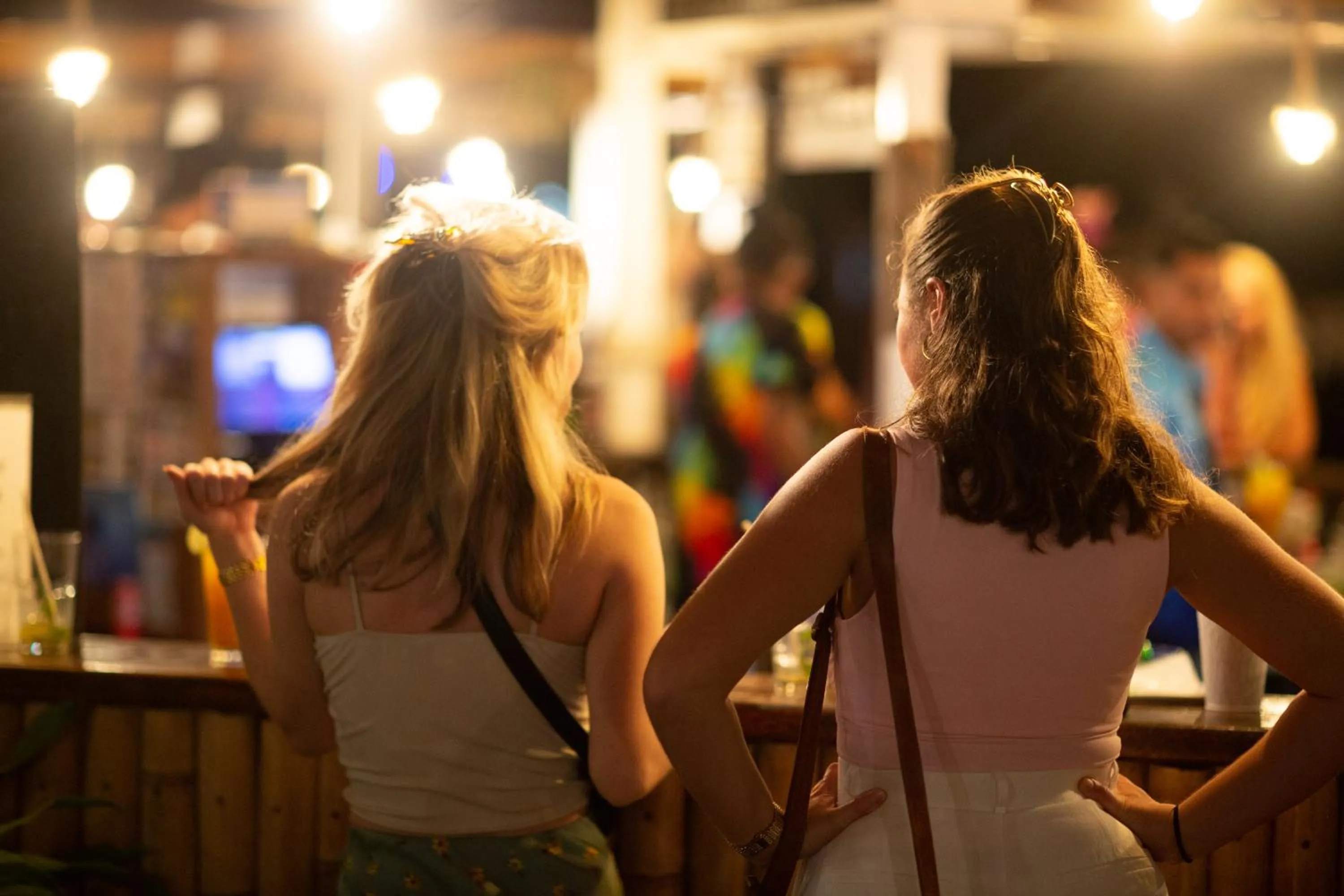 group of guests in Tiki Beach Koh Phangan Beach Restaurant Bar and Coworking