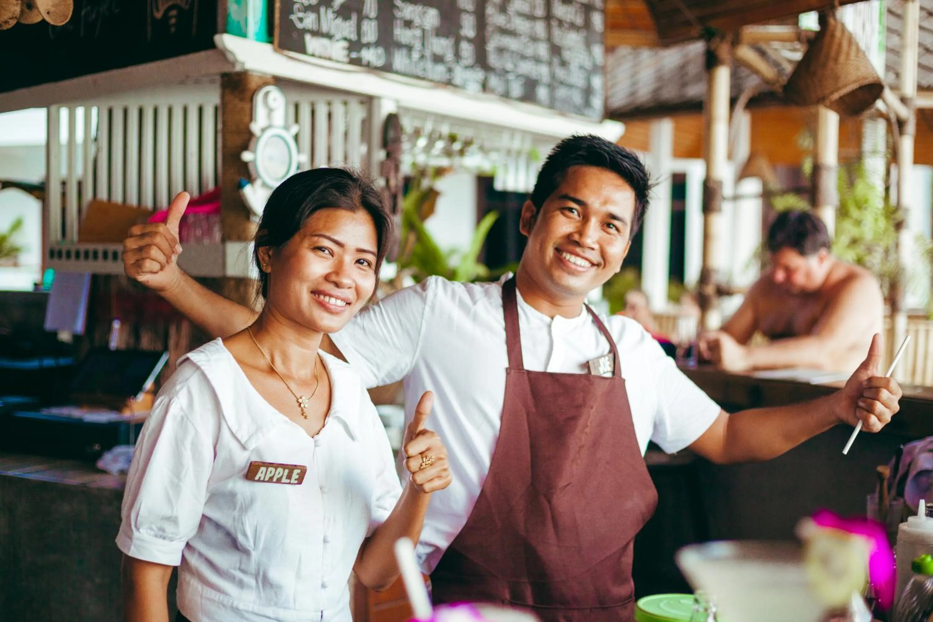 Staff in Tiki Beach Koh Phangan Beach Restaurant Bar and Coworking