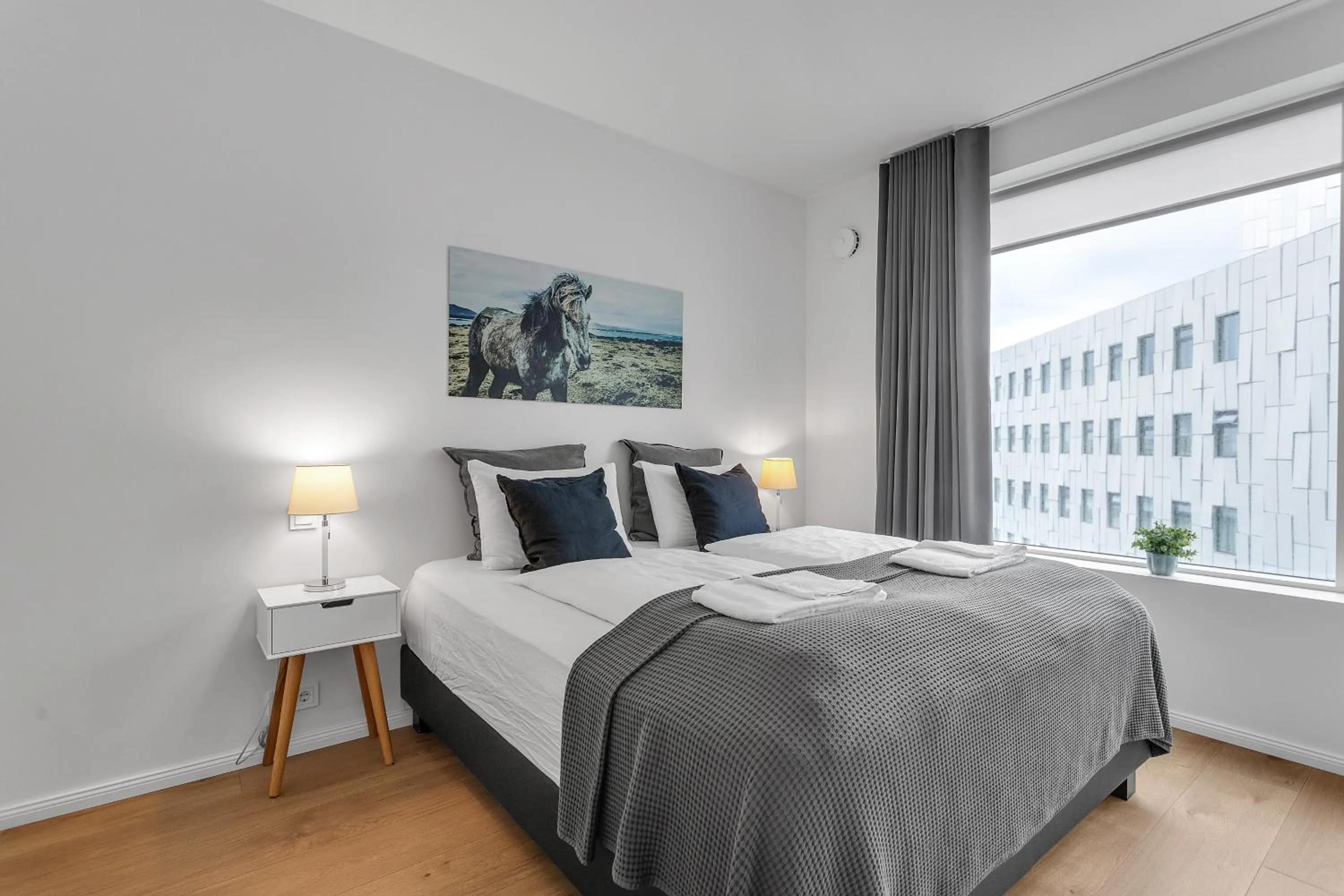 Bed in Sif Apartments by Heimaleiga