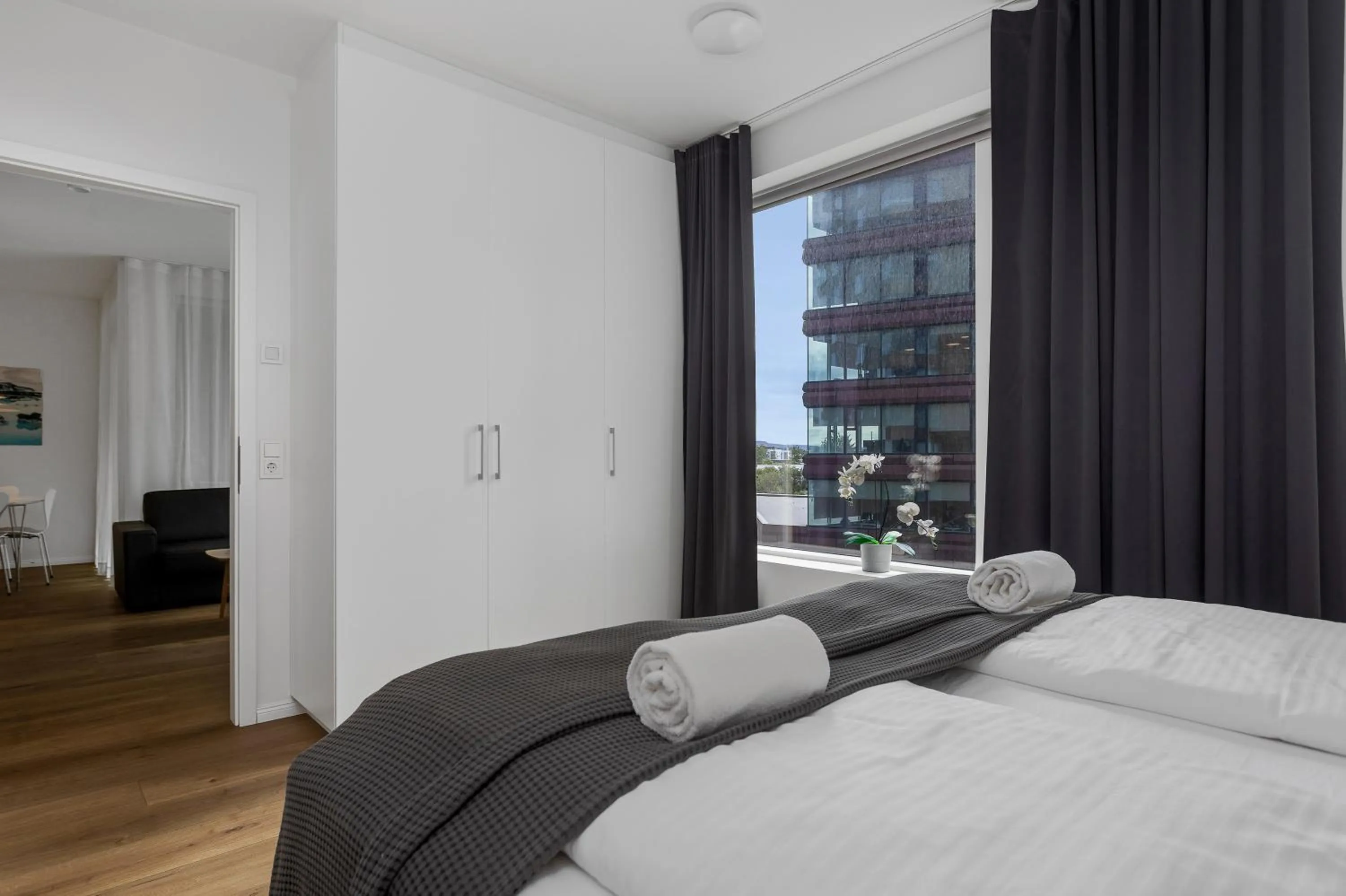 Bed in Sif Apartments by Heimaleiga