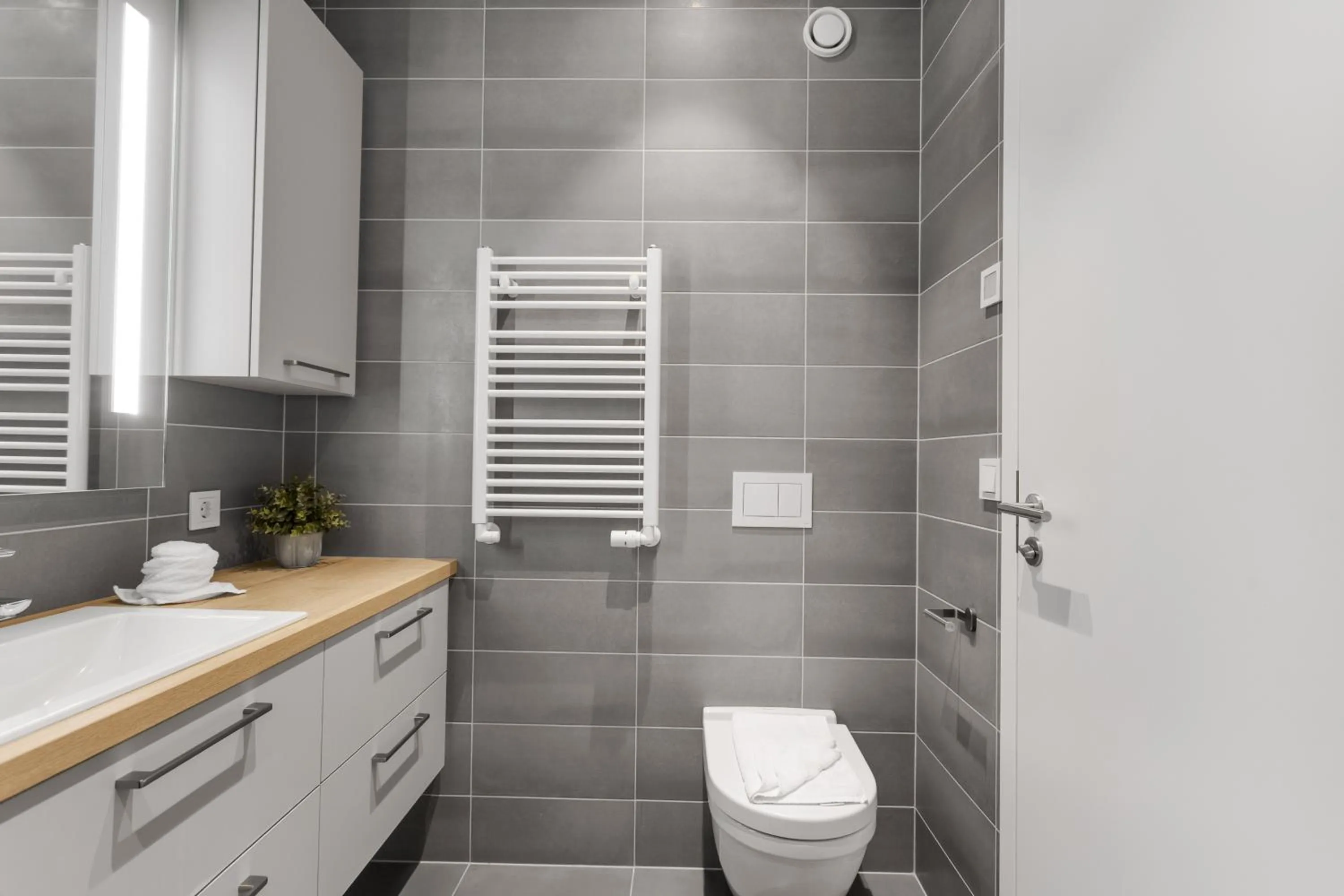 Toilet in Sif Apartments by Heimaleiga