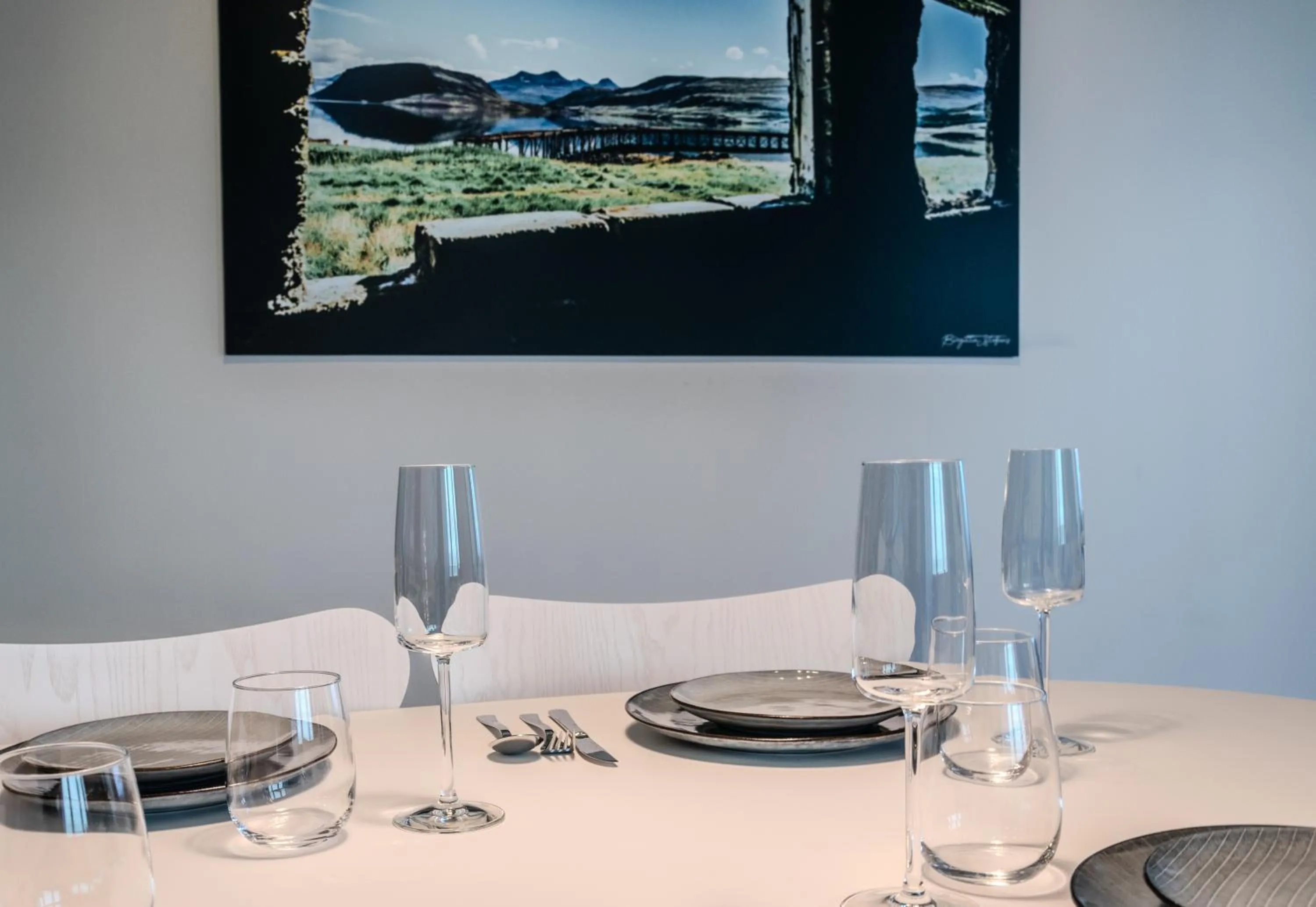 Dining area in Sif Apartments by Heimaleiga