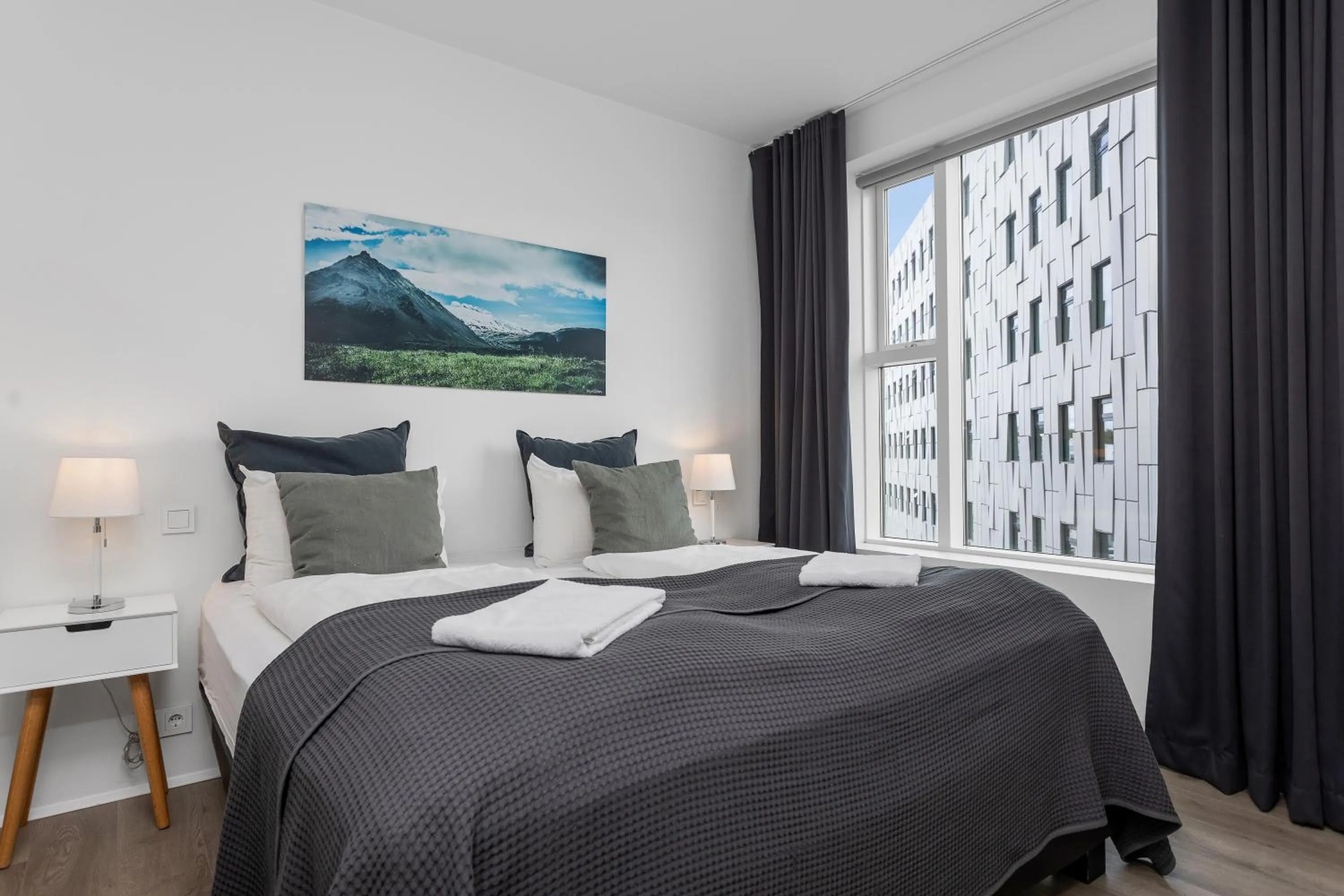 Bed in Sif Apartments by Heimaleiga