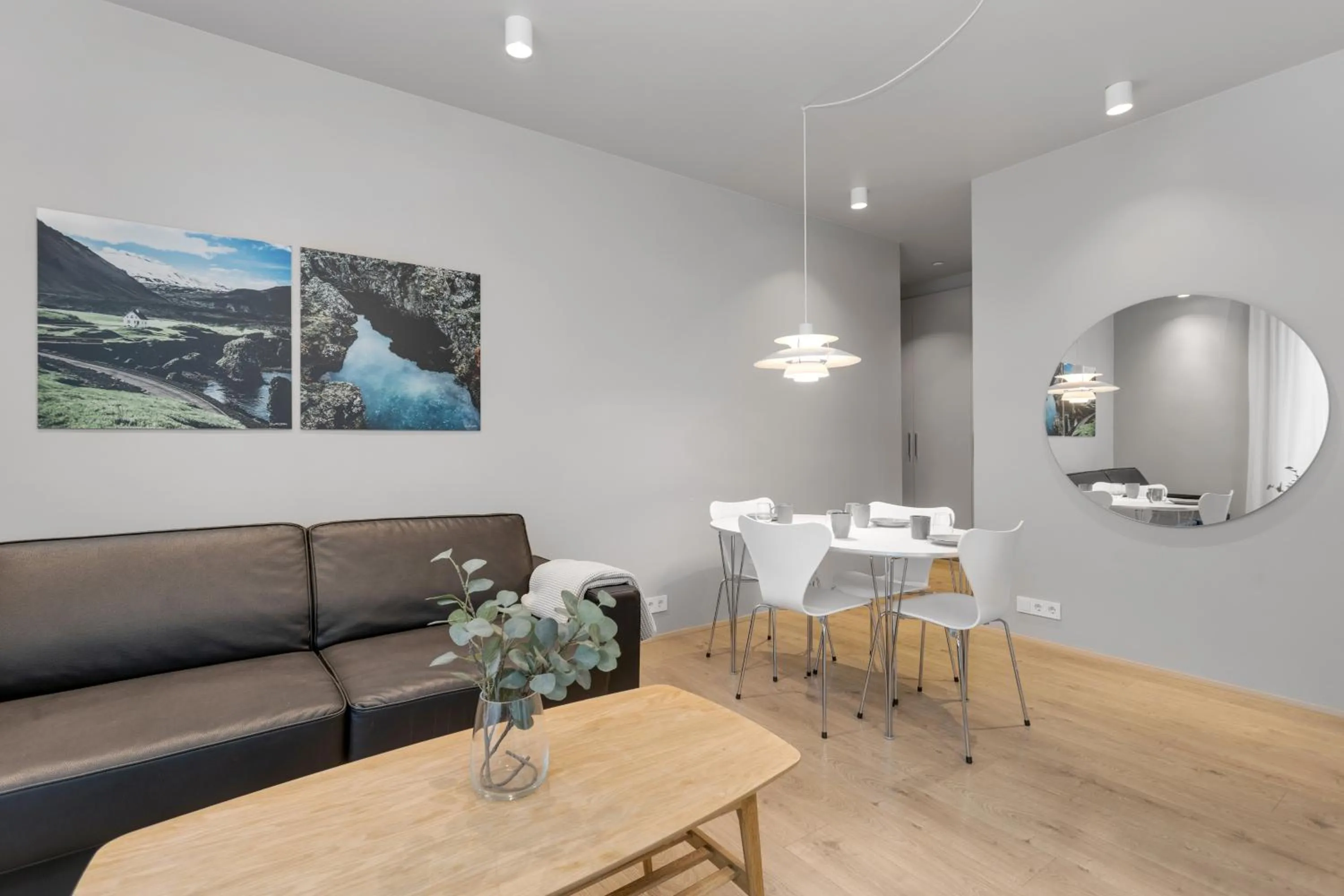 Living room in Sif Apartments by Heimaleiga