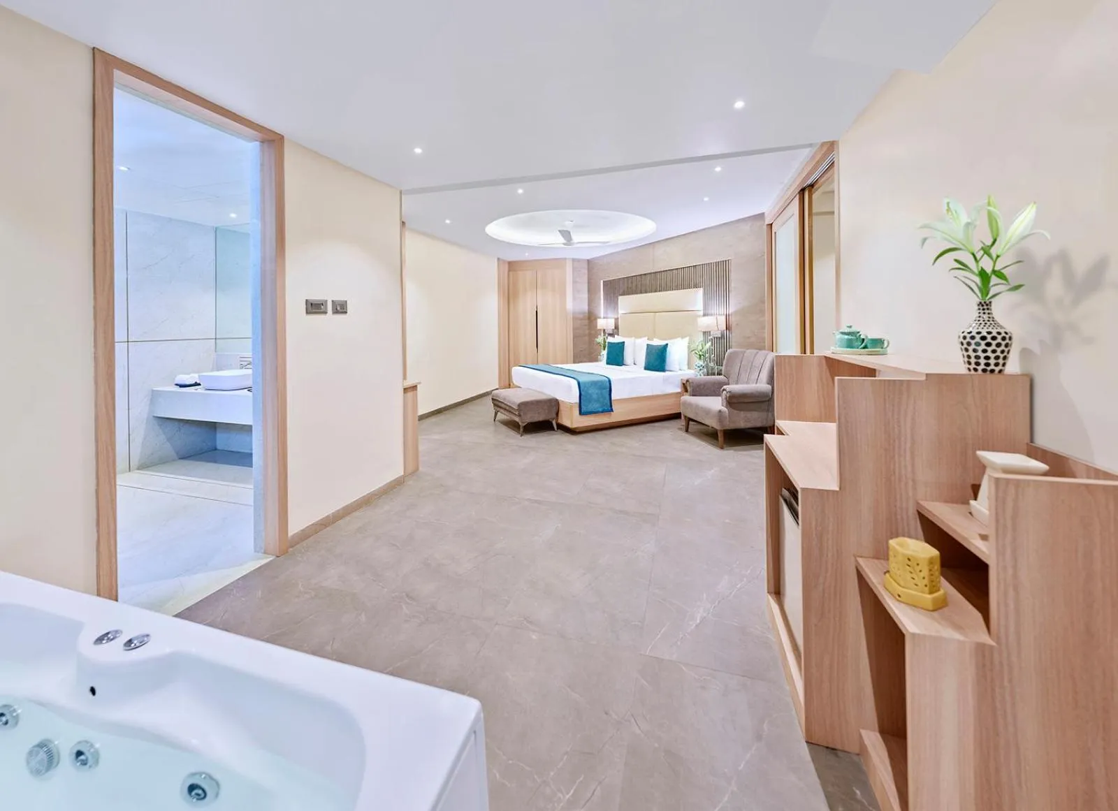 Bed in Shivsagar Resort & Spa