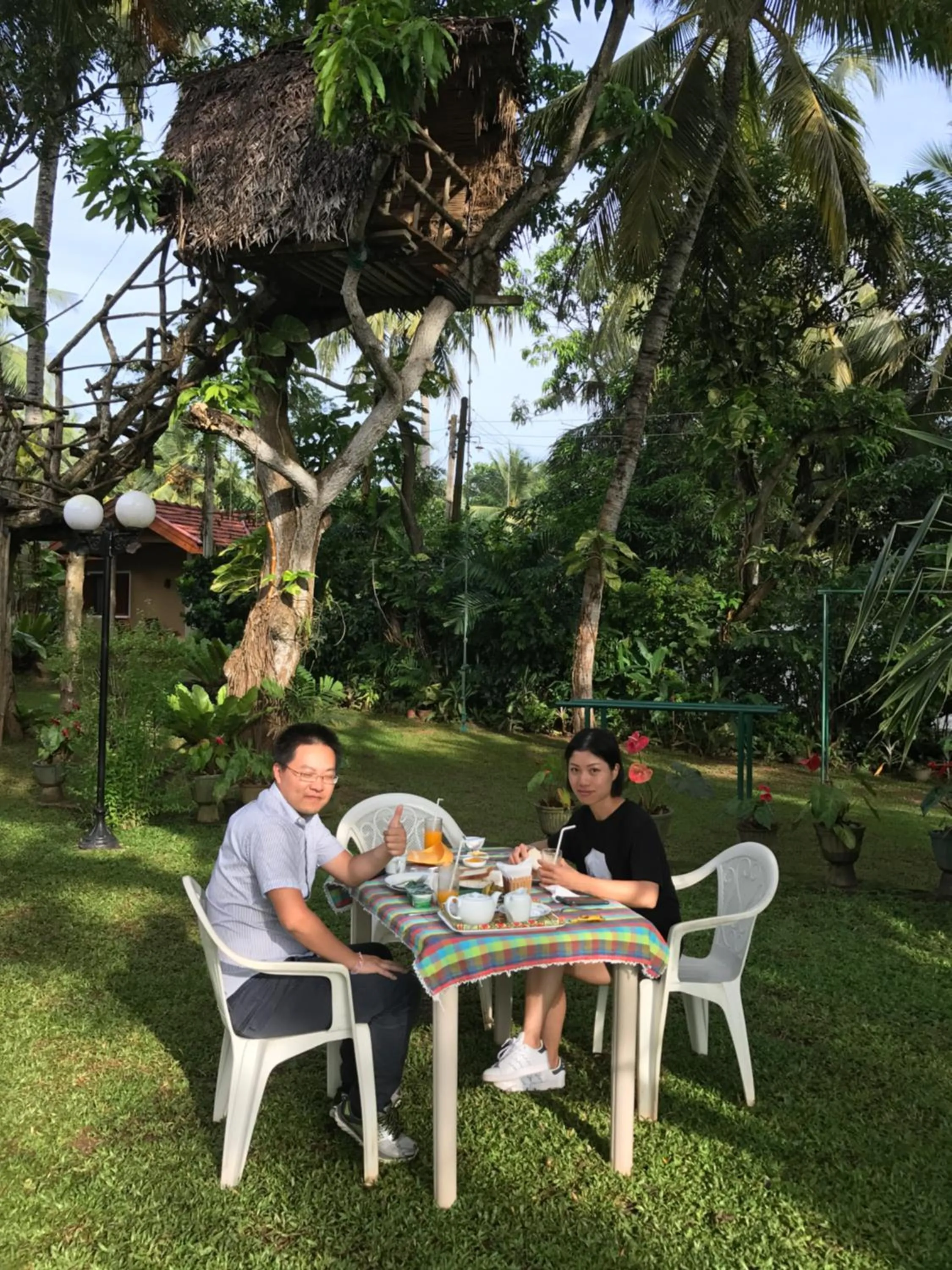 People in Villa Shade