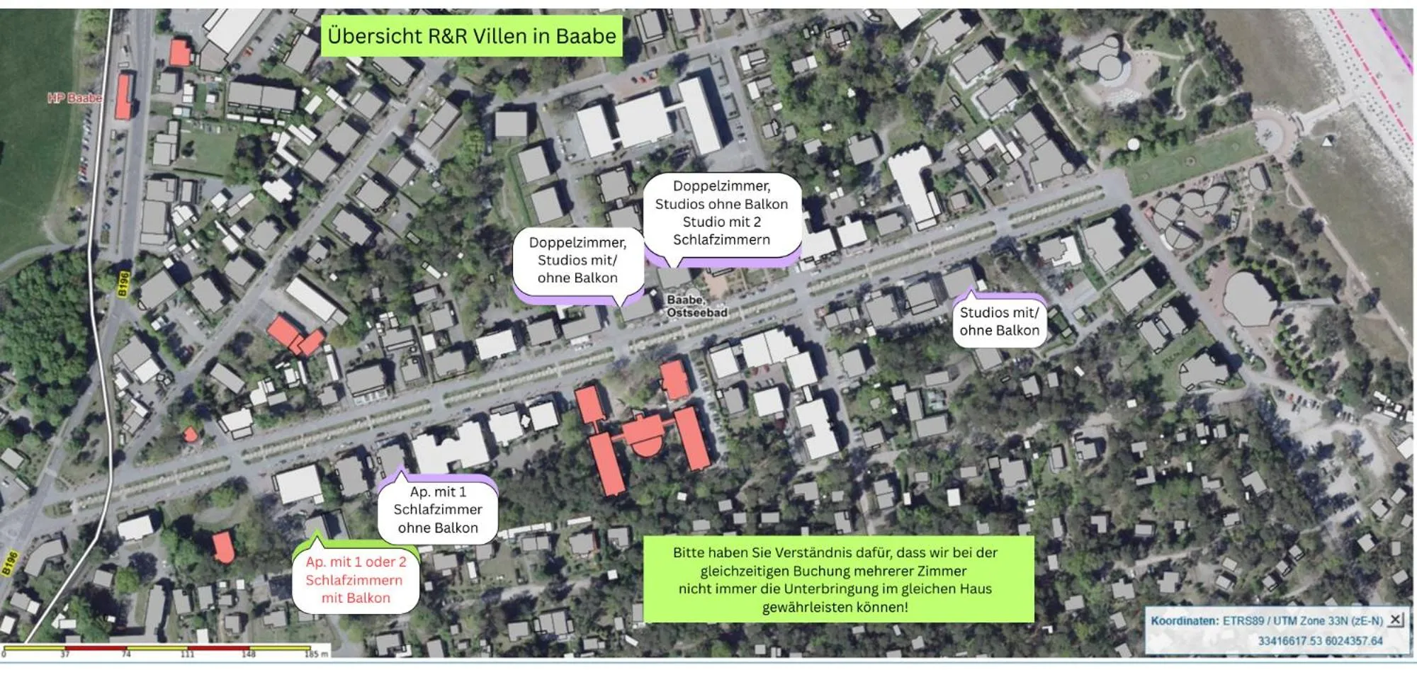 Bird's eye view in R&R Villen Baabe