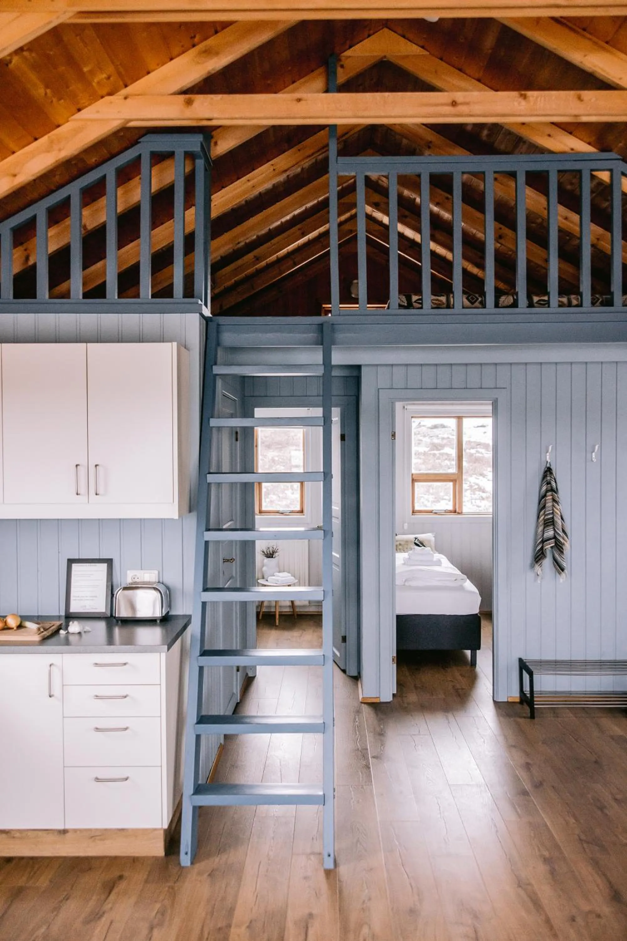 Property building, Bed in Hlid Cottages