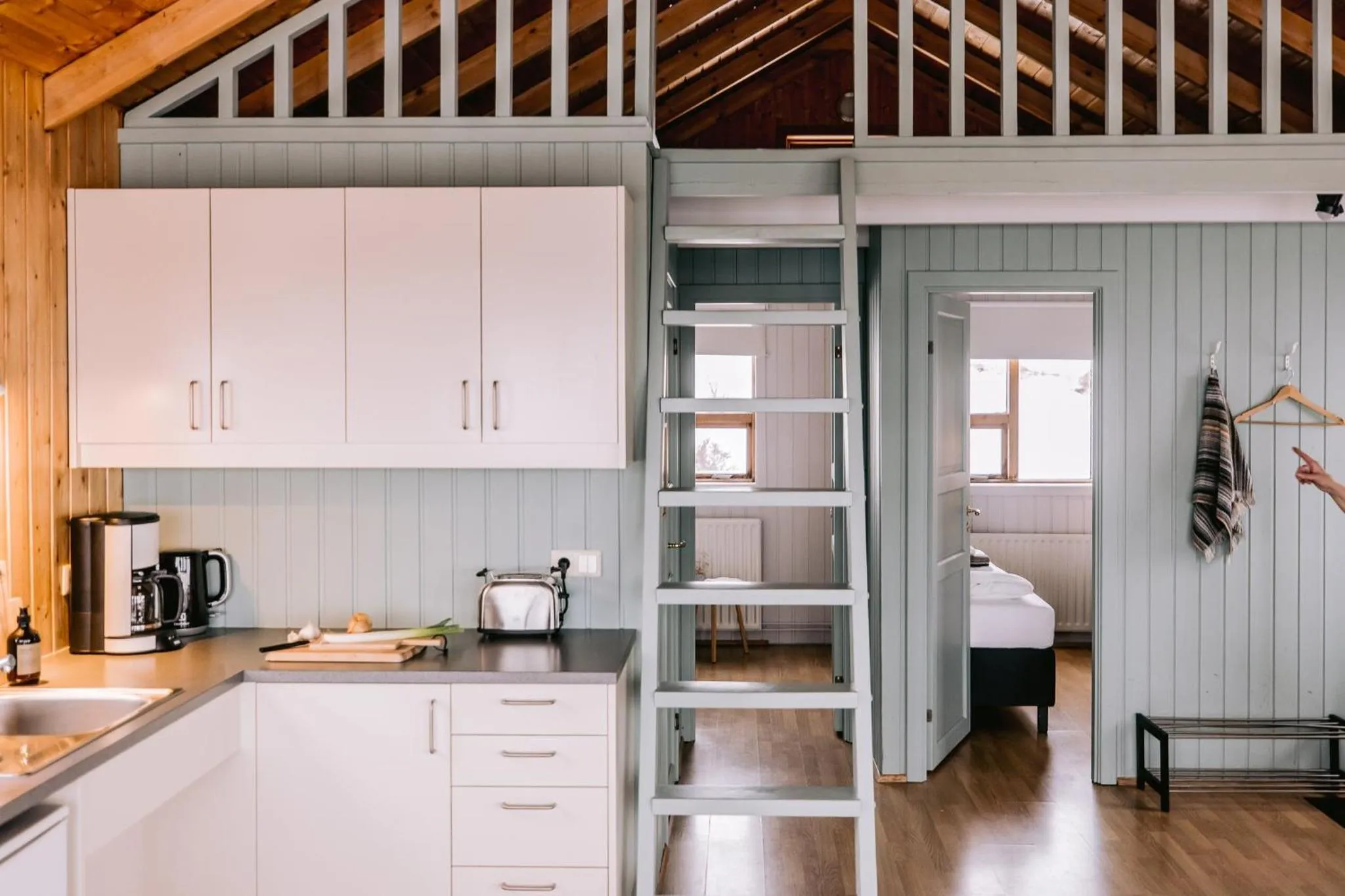 Kitchen or kitchenette in Hlid Cottages