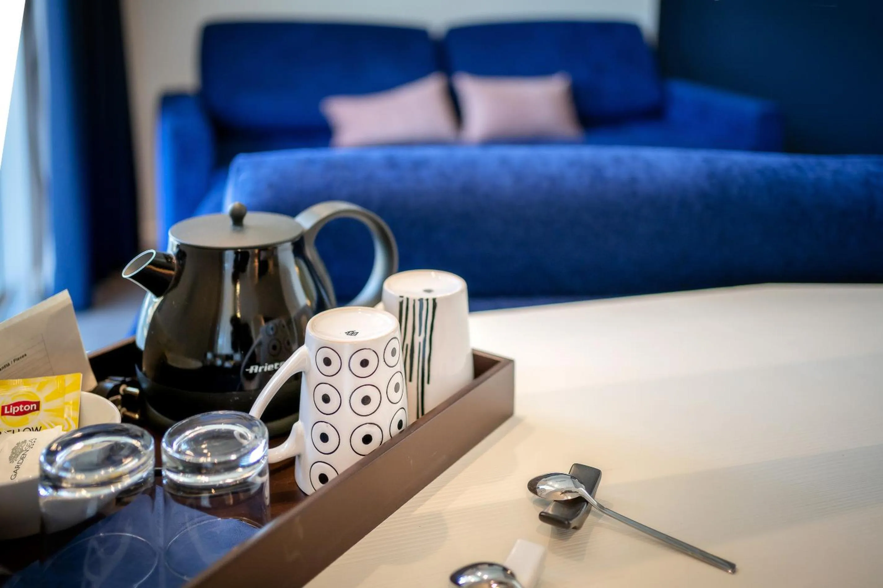 Coffee/tea facilities, Bed in Hotel Garden Sea Wellness & Spa 4 stelle superior