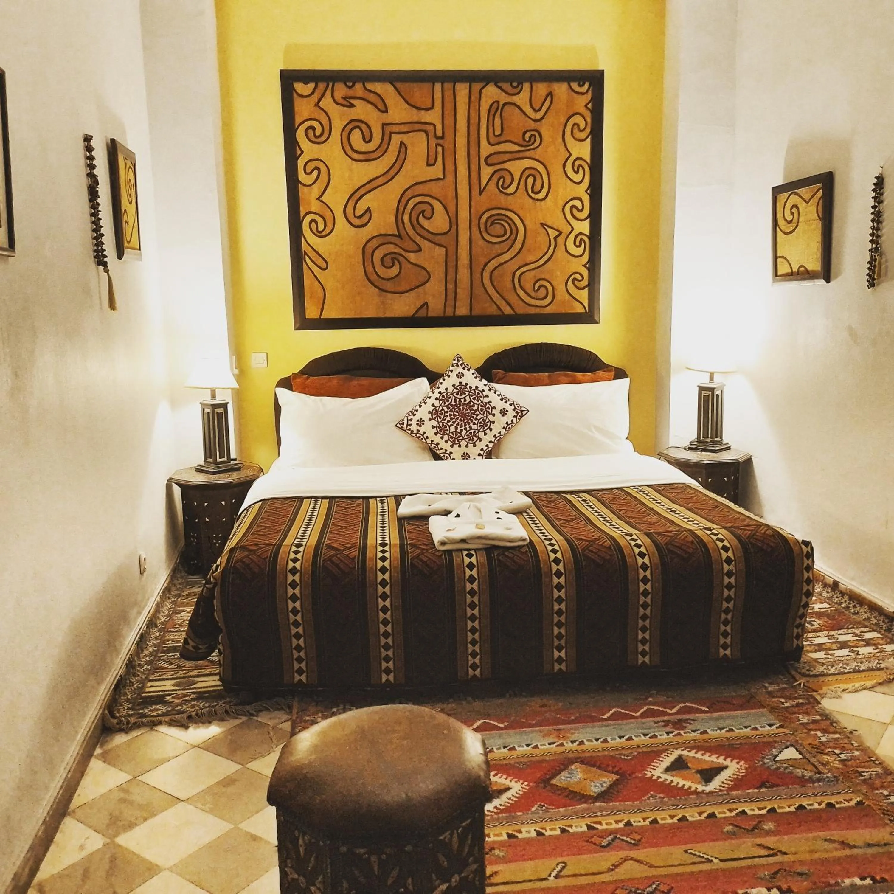 Bed in Riad Sable Chaud