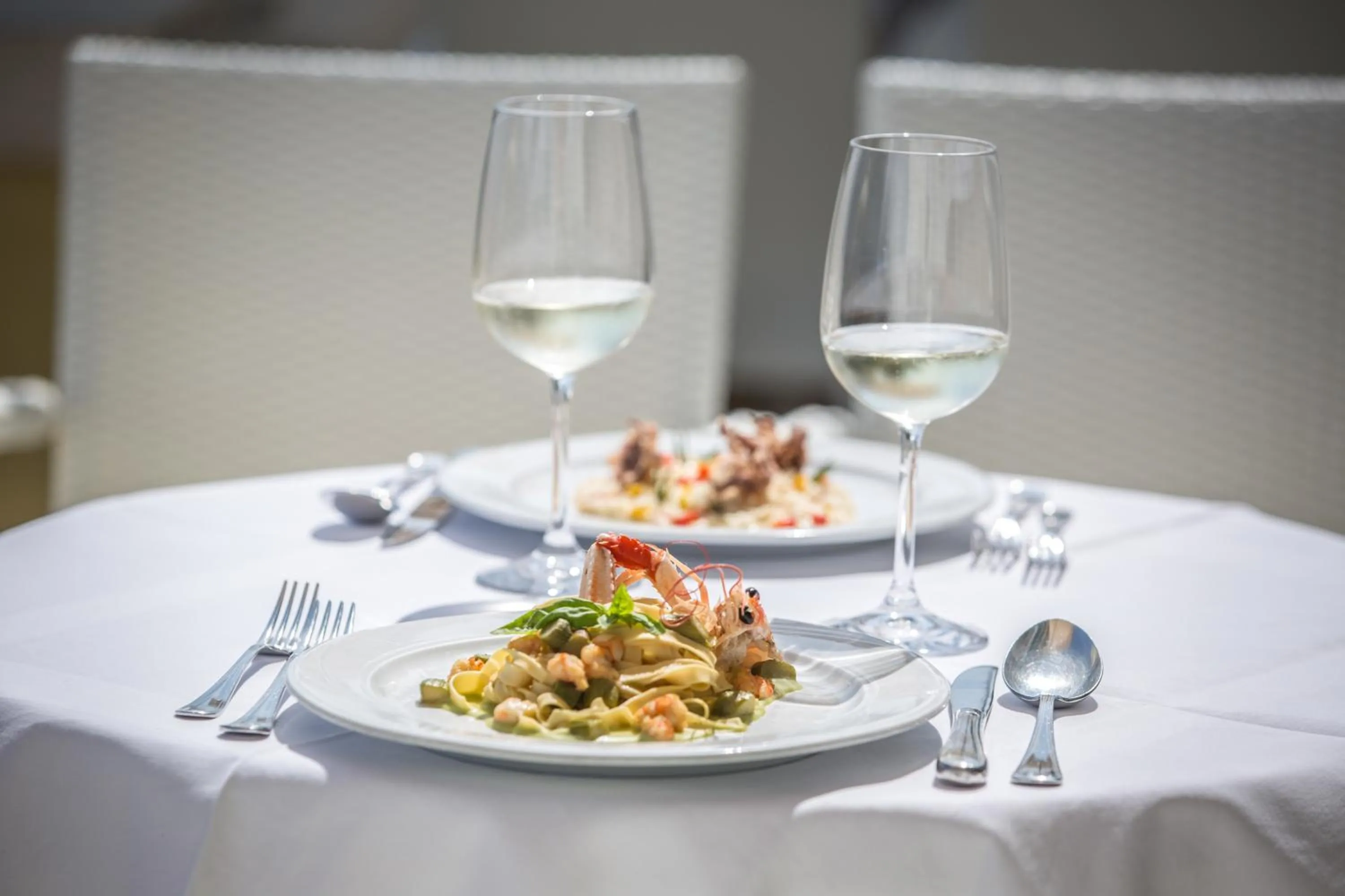 Dining area in Hotel Vittoria