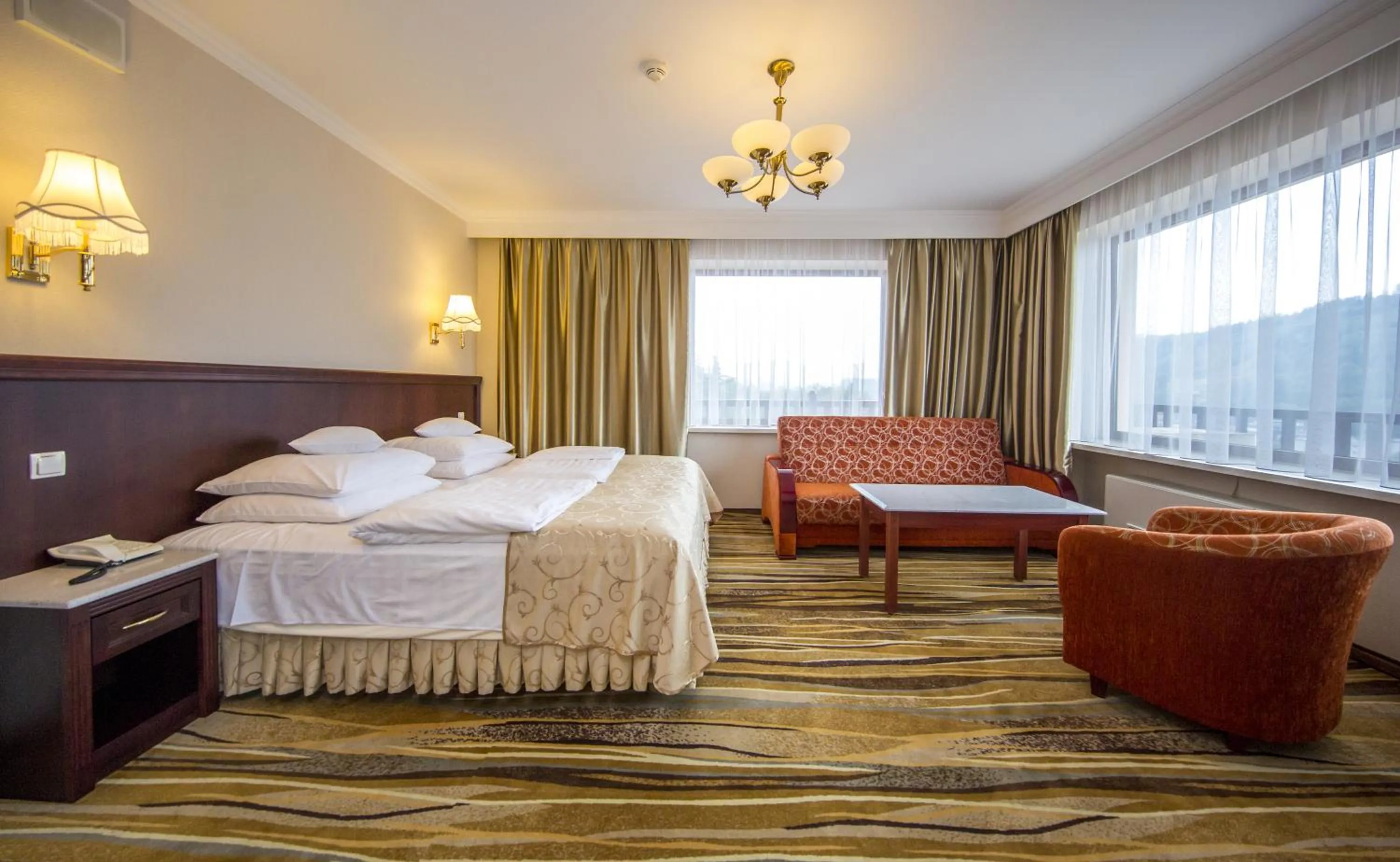 Bed in Hotel Gołębiewski Wisła