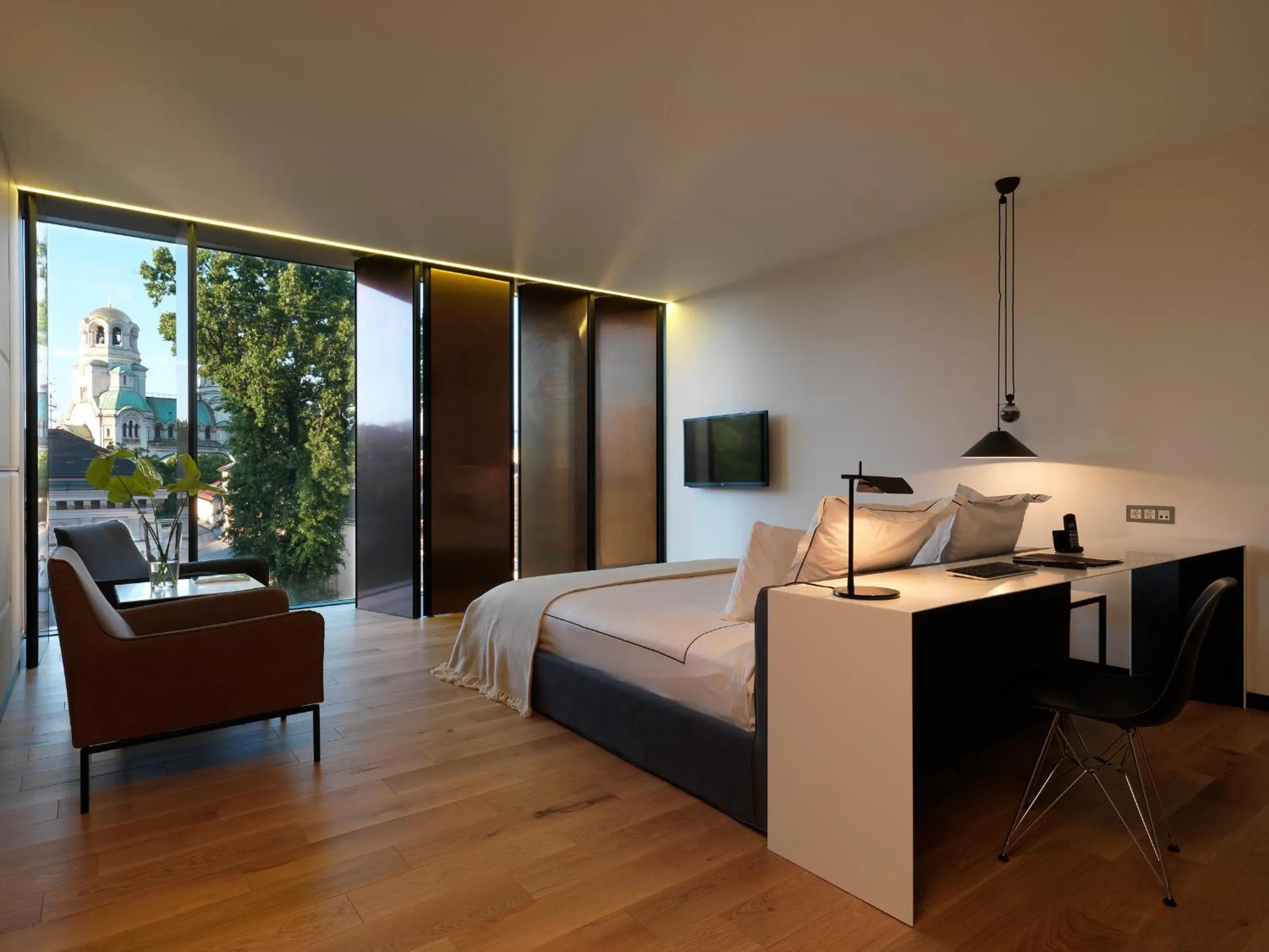 Photo of the whole room, Bed in Sense Hotel Sofia, a Member of Design Hotels
