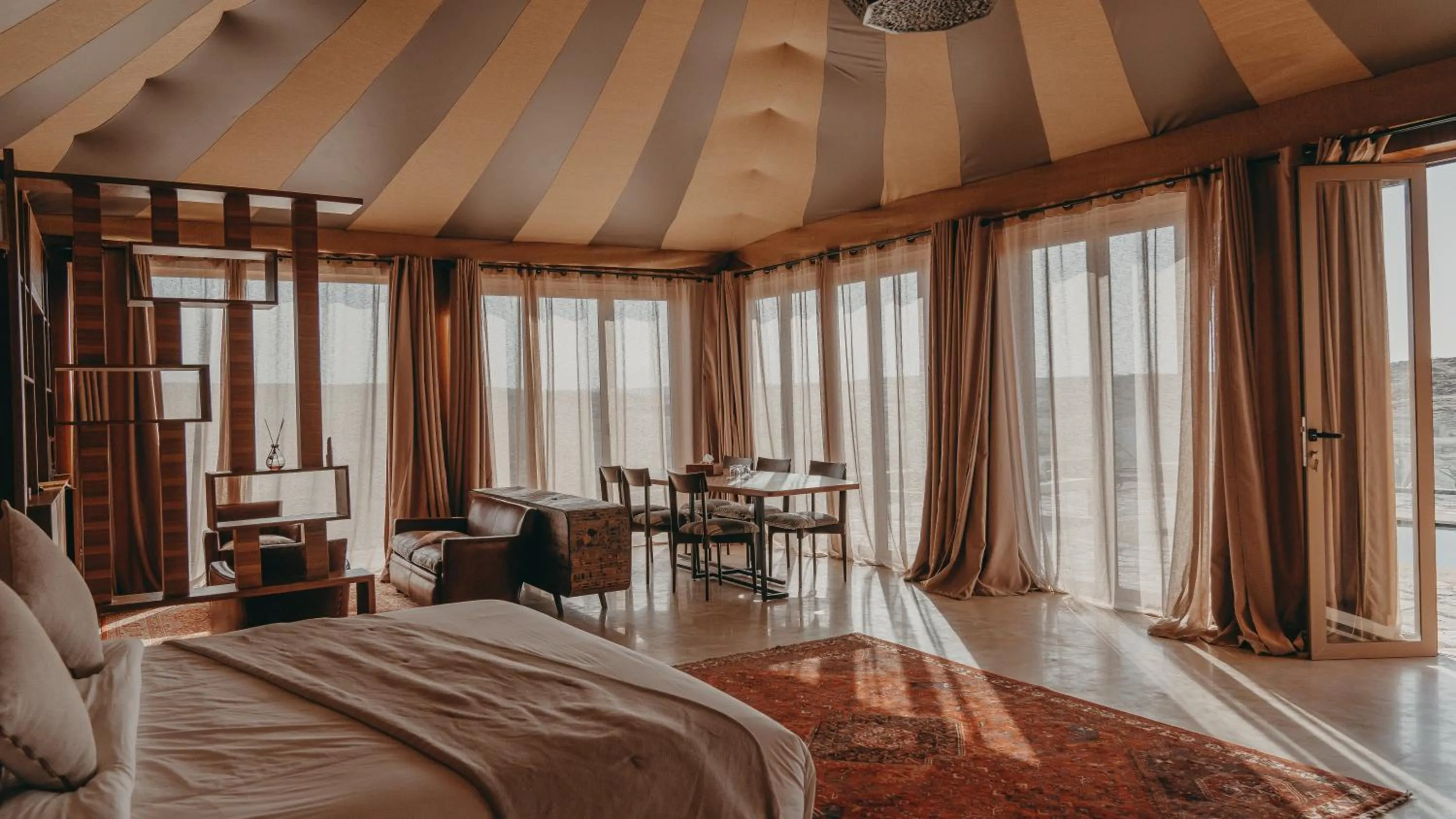 Bed in The White Camel Camp - Agafay Desert Activities