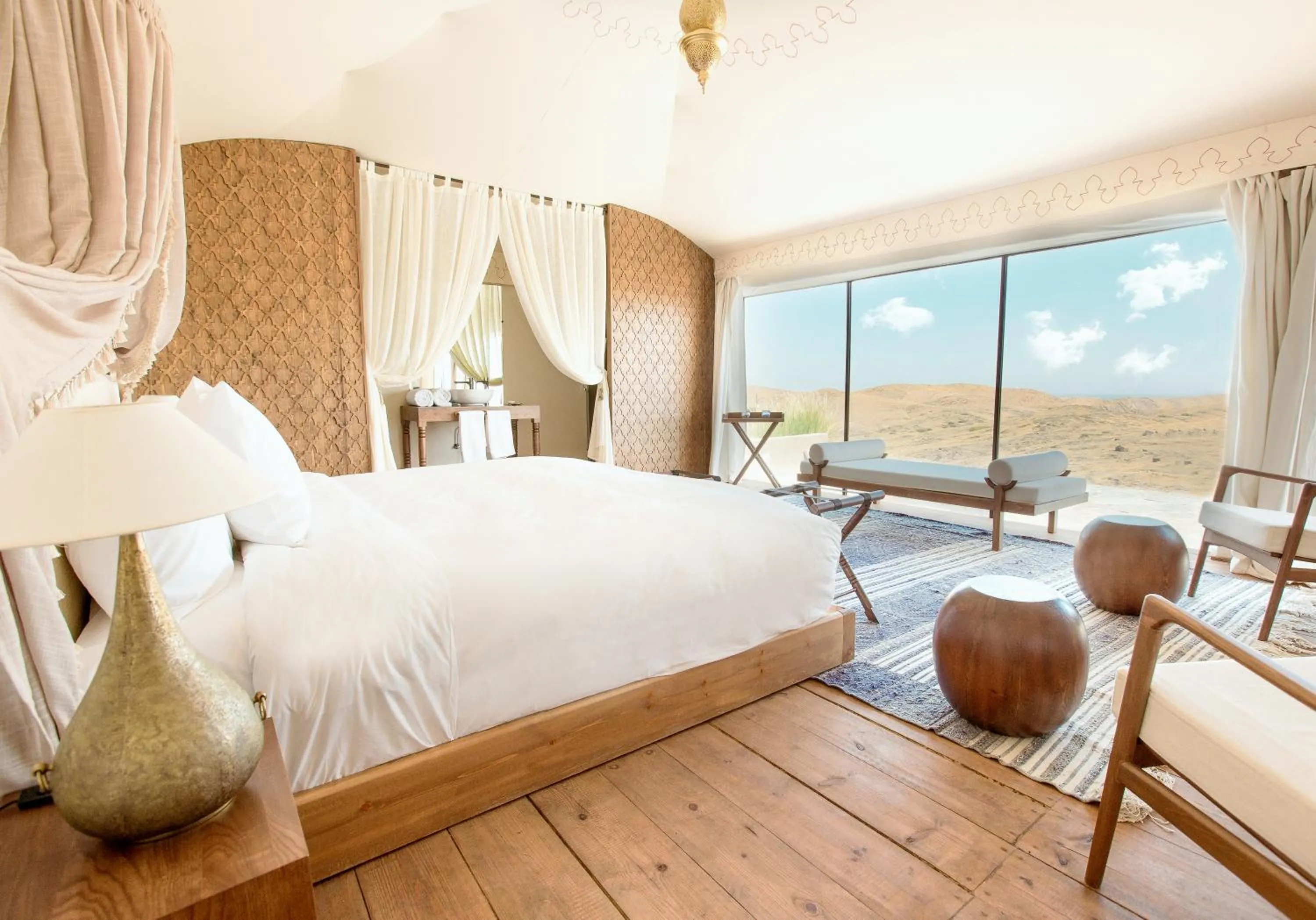 Bed in The White Camel Camp - Agafay Desert Activities