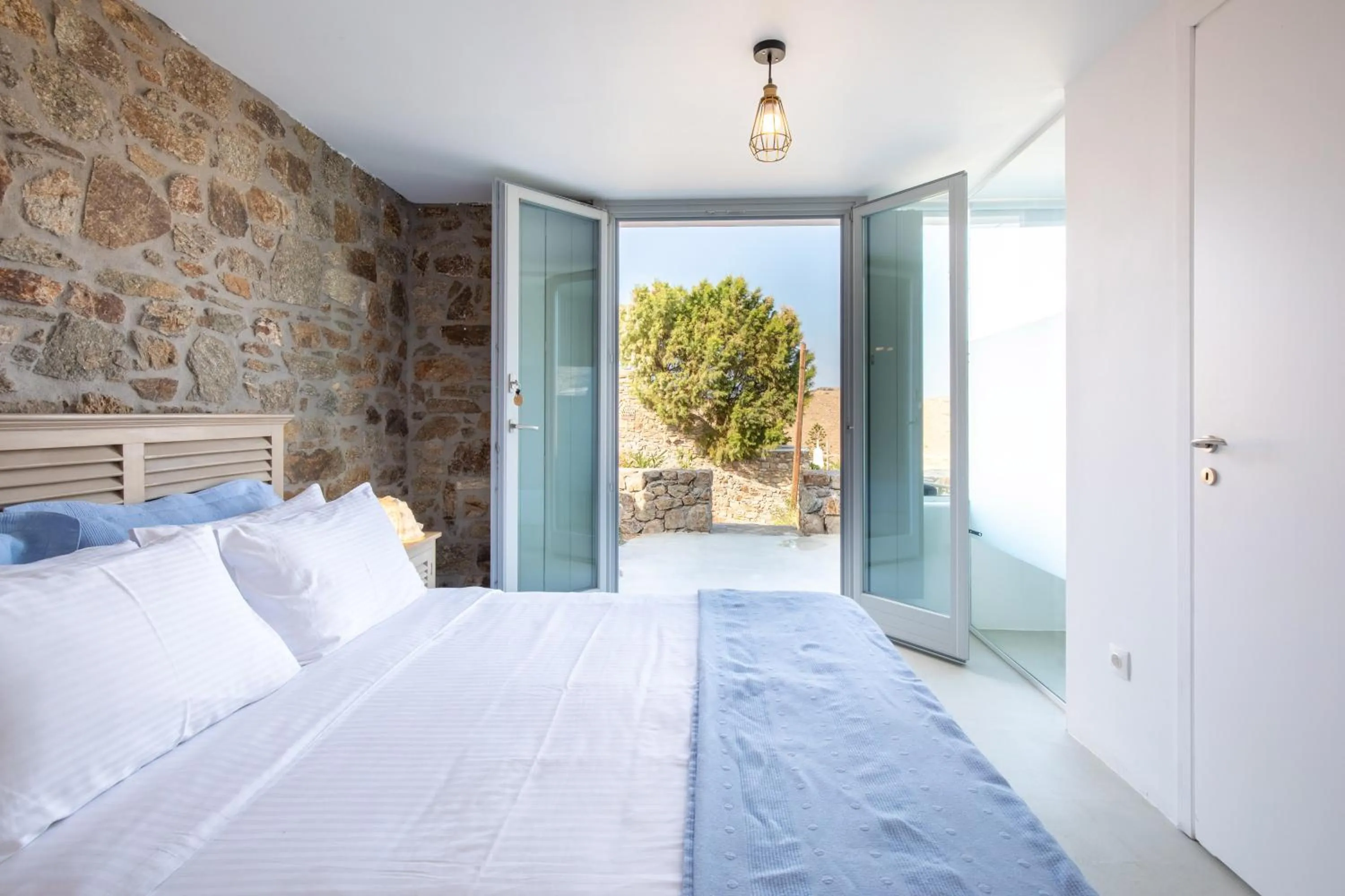 Patio, Bed in The Summit of Mykonos