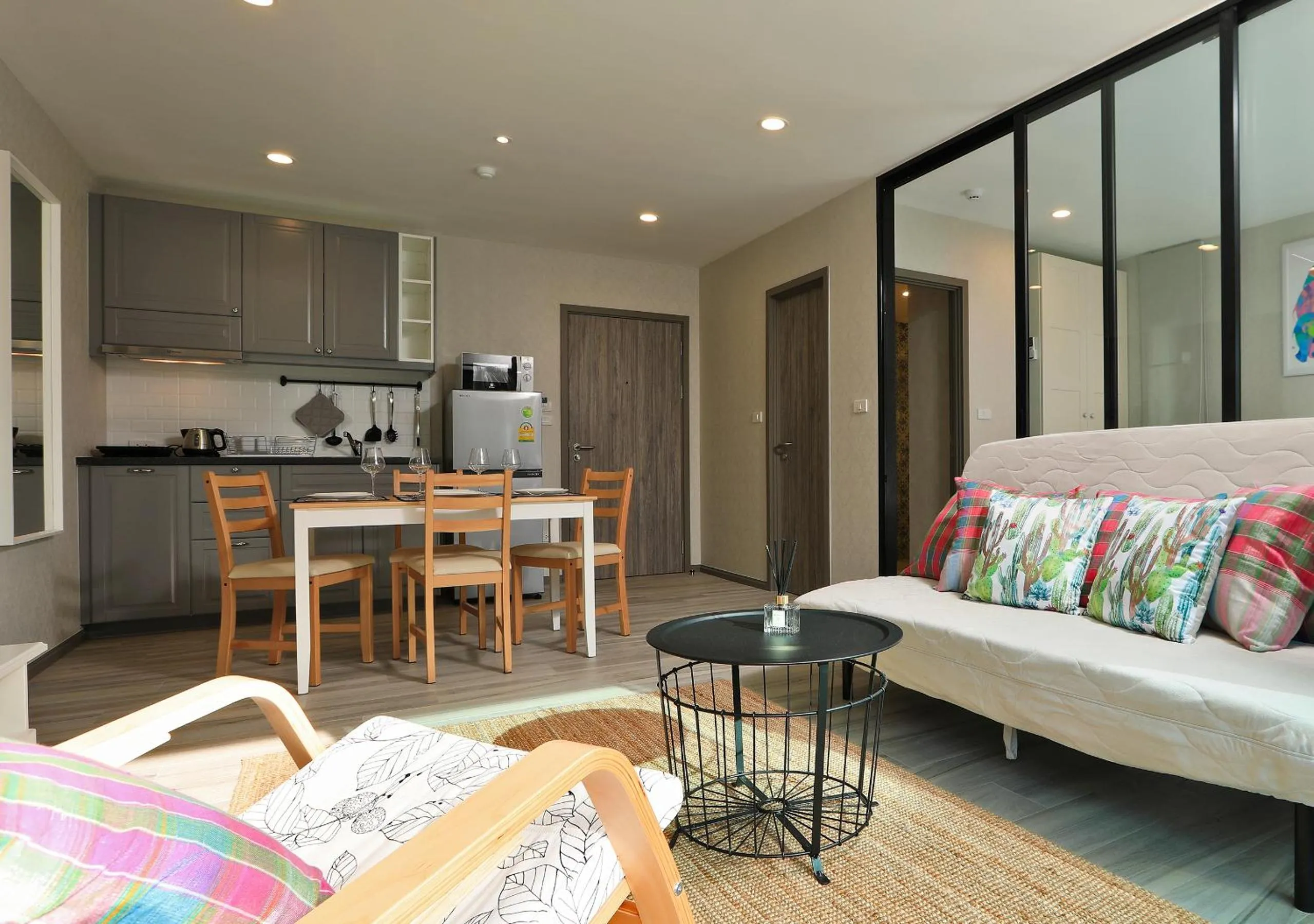 Living room in NaiYang beach Title Residencies by My Home Phuket