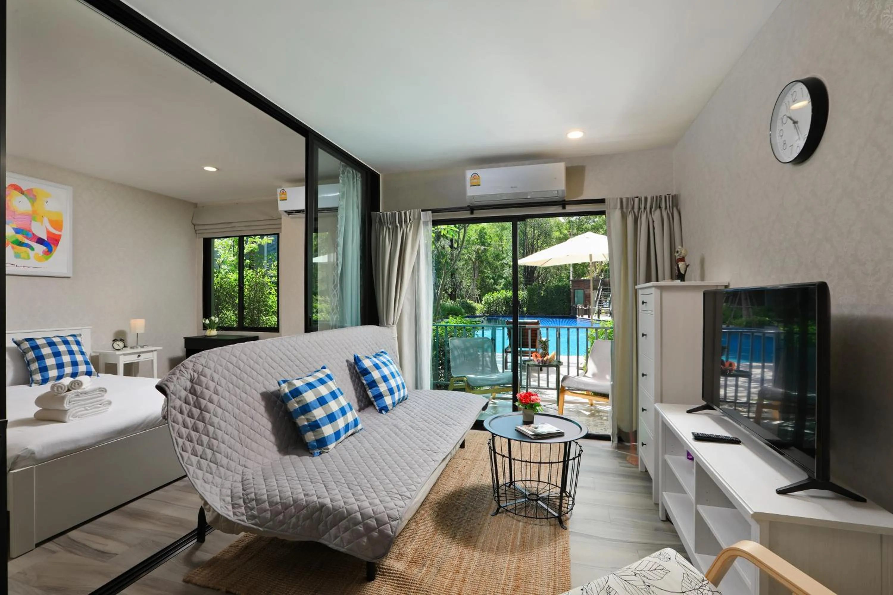 Living room in NaiYang beach Title Residencies by My Home Phuket