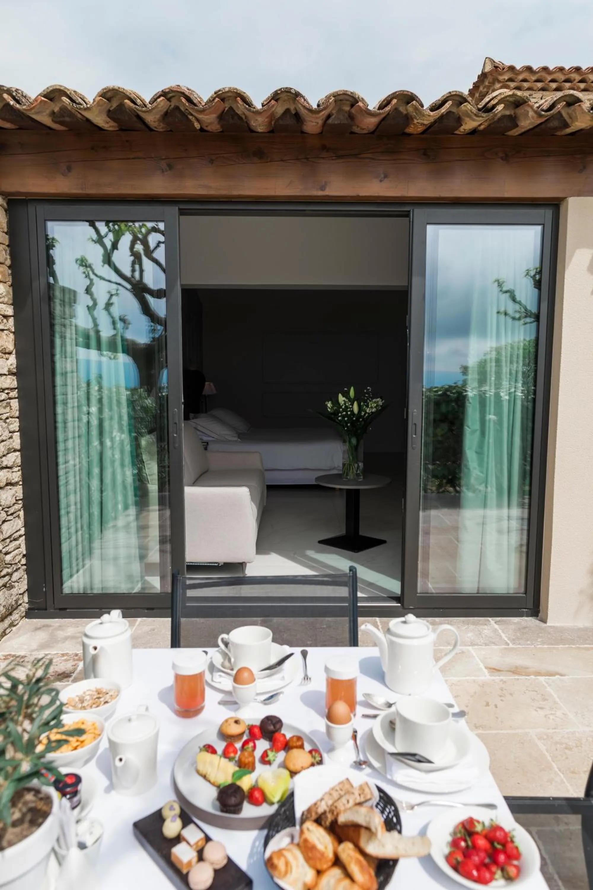 Balcony/Terrace in Hotel Les Bories & Spa