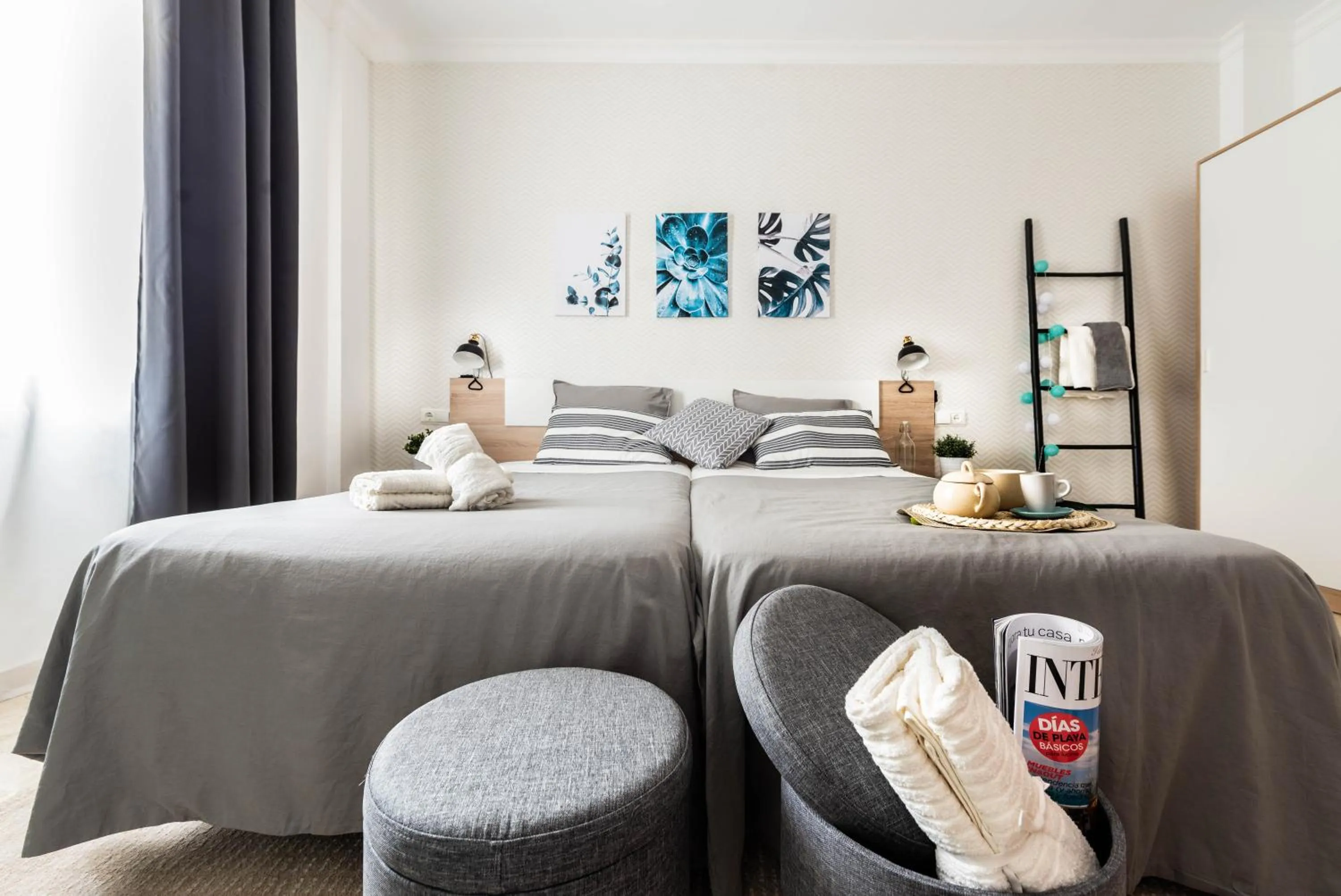 Patio, Bed in Nordik Rooms Urban - Trinidad "Copenhague"