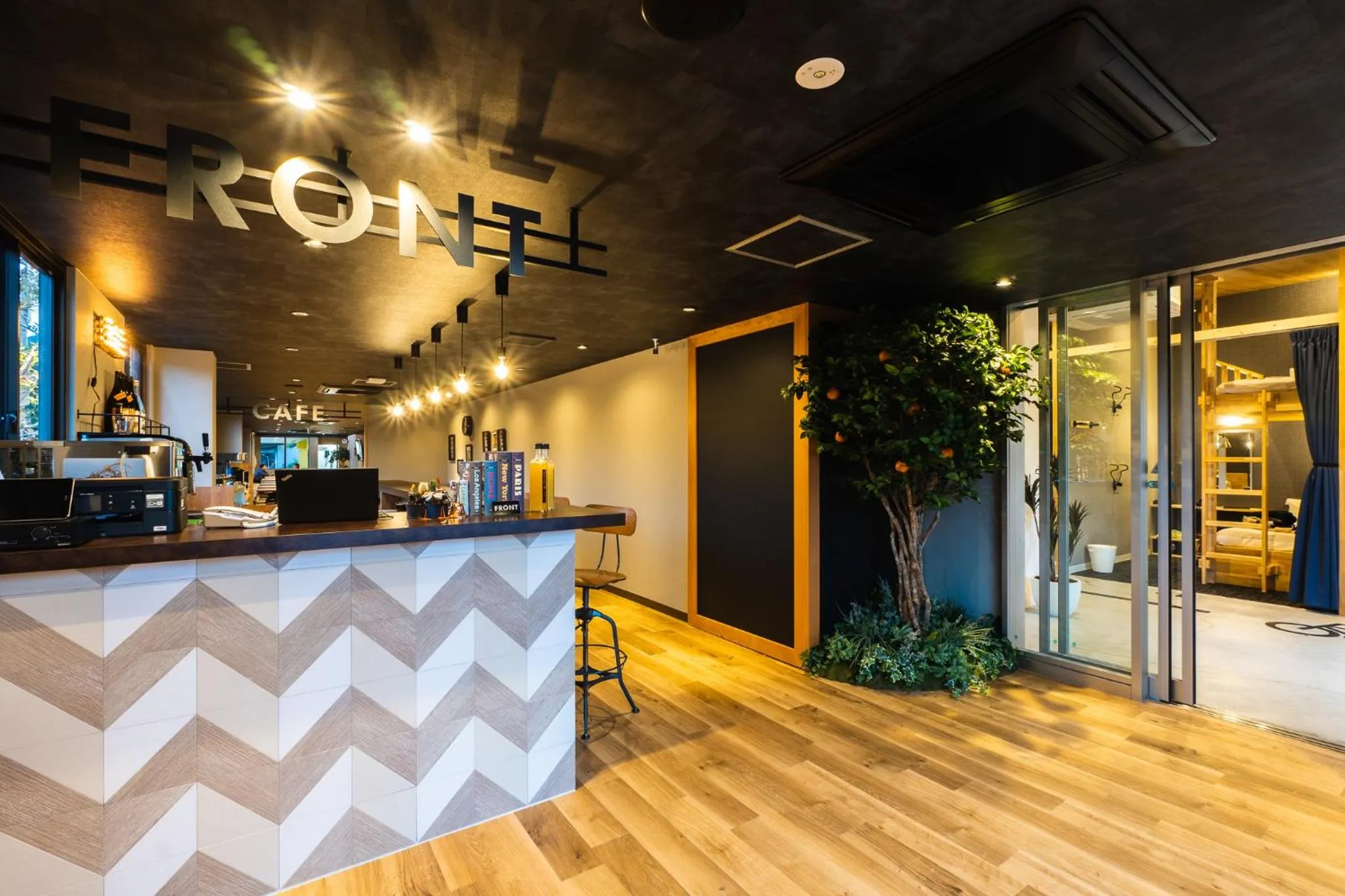 Lobby or reception in I-Link Hostel & Cafe Shimanami