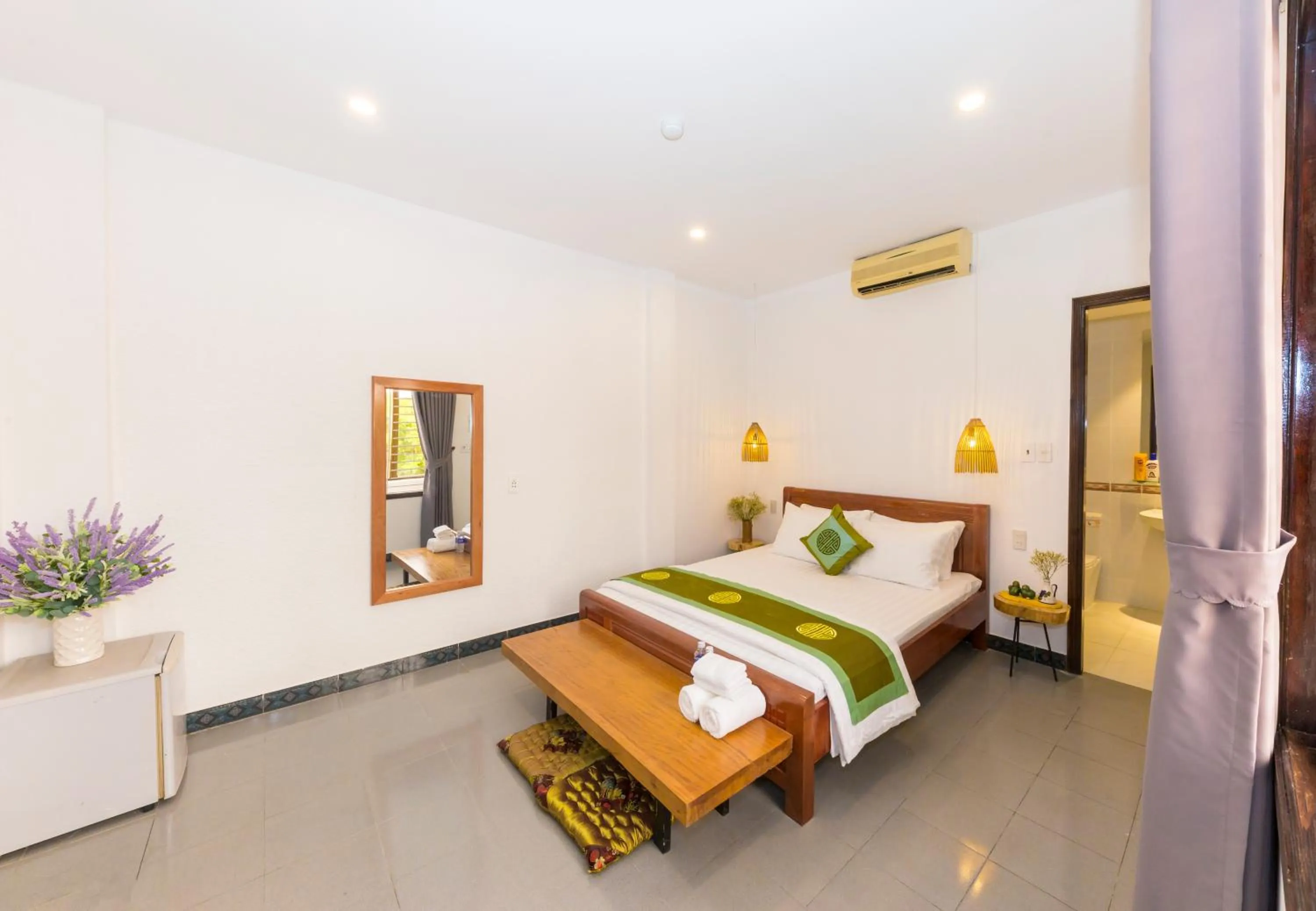 Bed in Purple Hue Central Hub