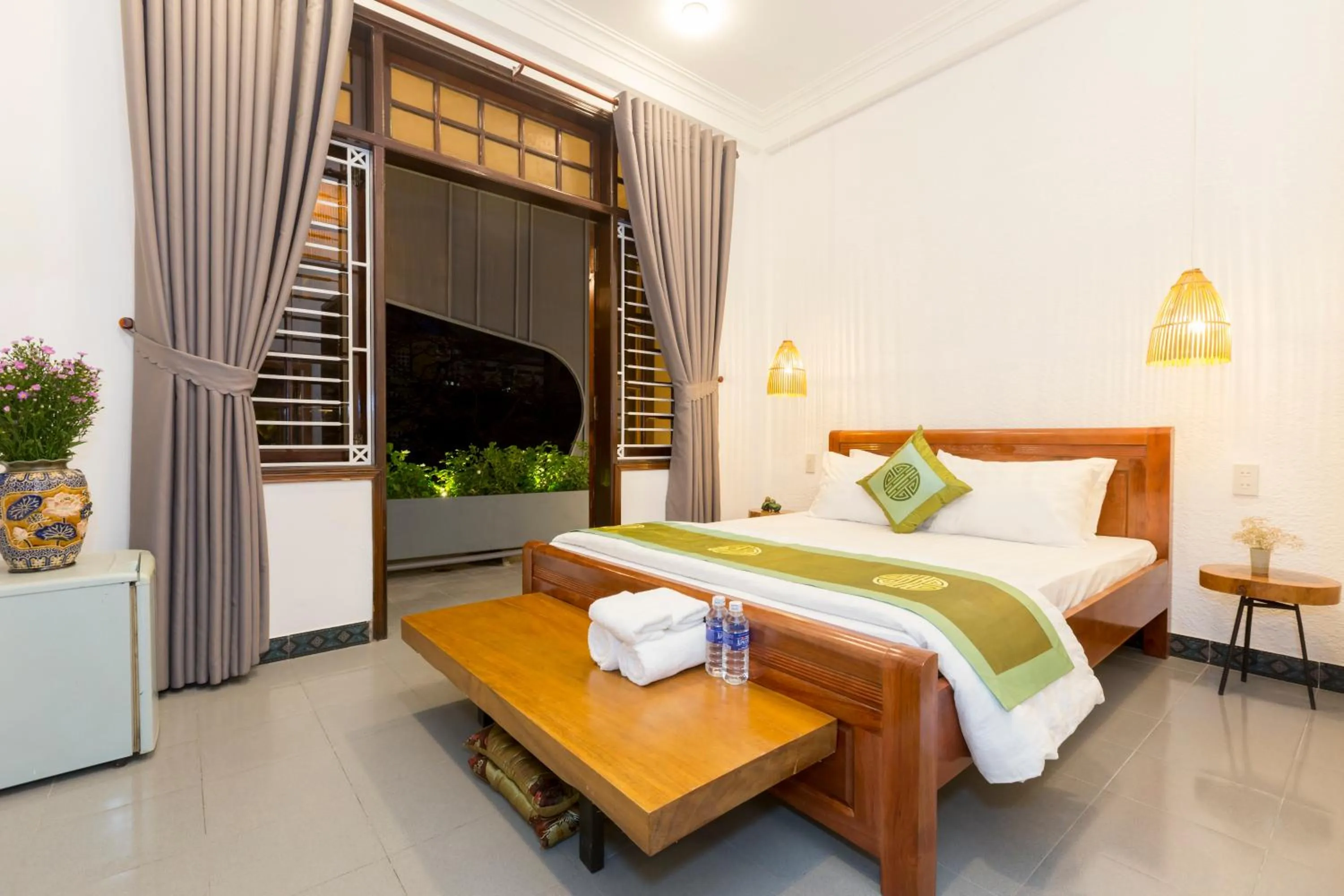 Bed in Purple Hue Central Hub