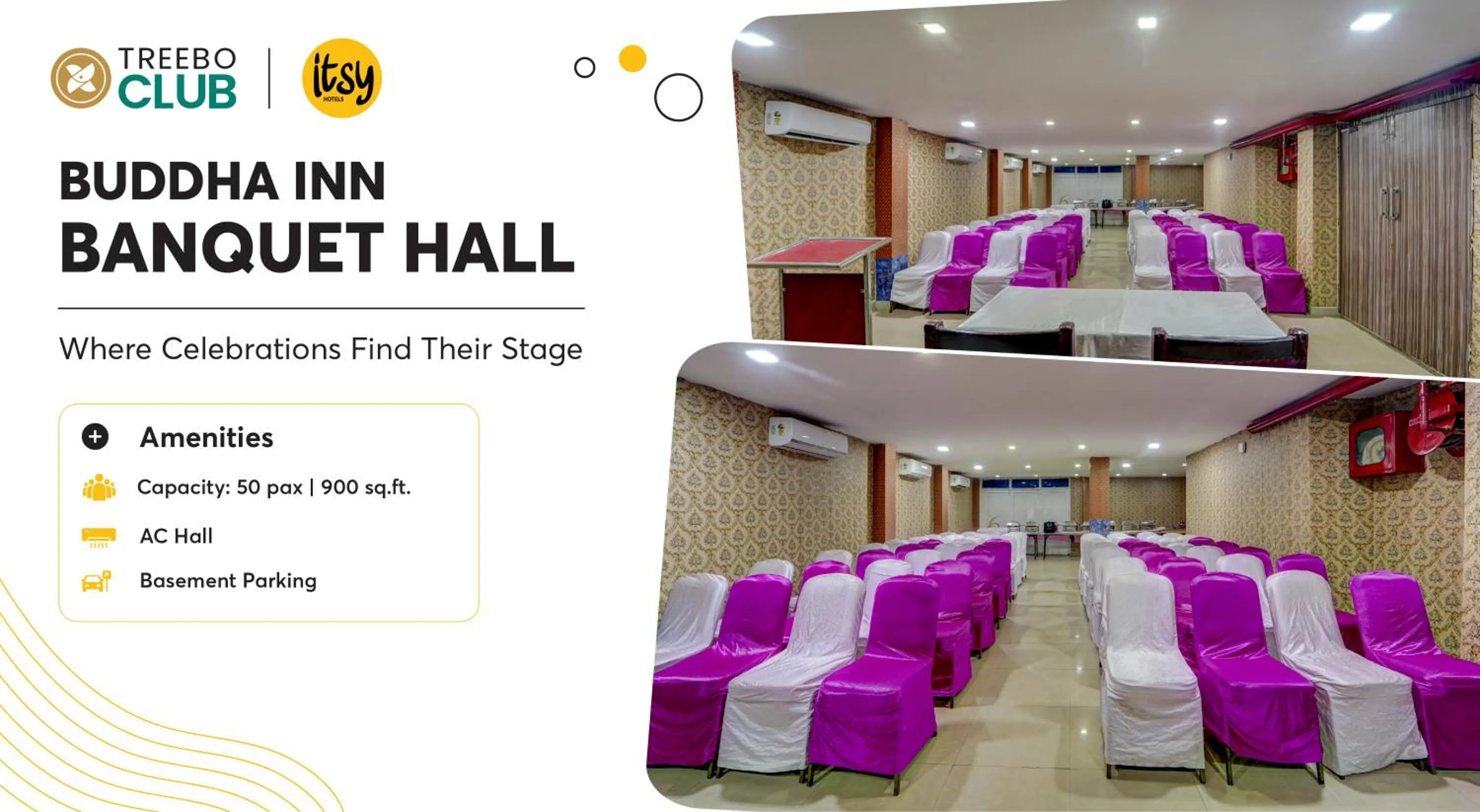 Banquet/Function facilities, Bed in Itsy Hotels Buddha Inn