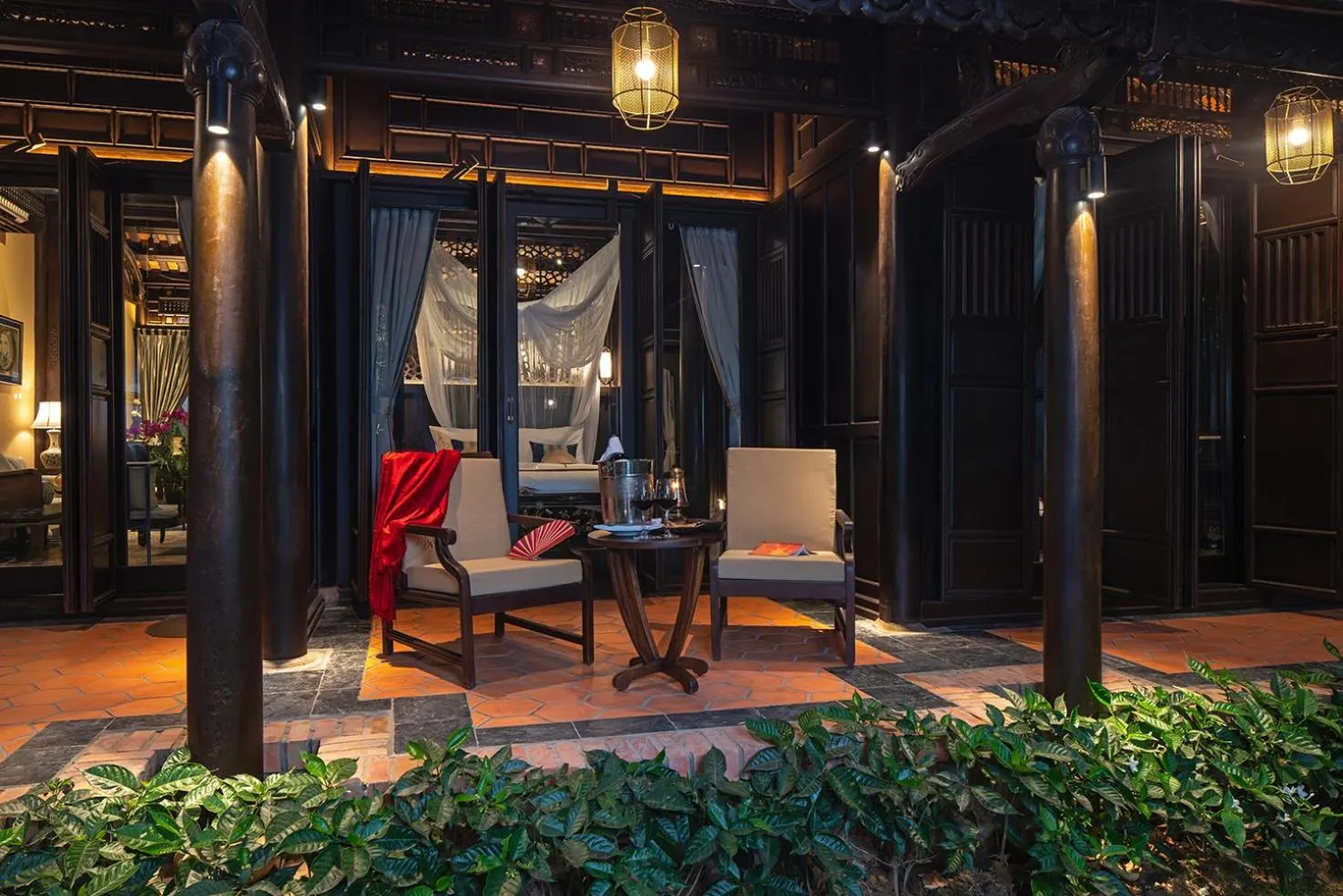 Seating area in Ancient Huế Garden Houses