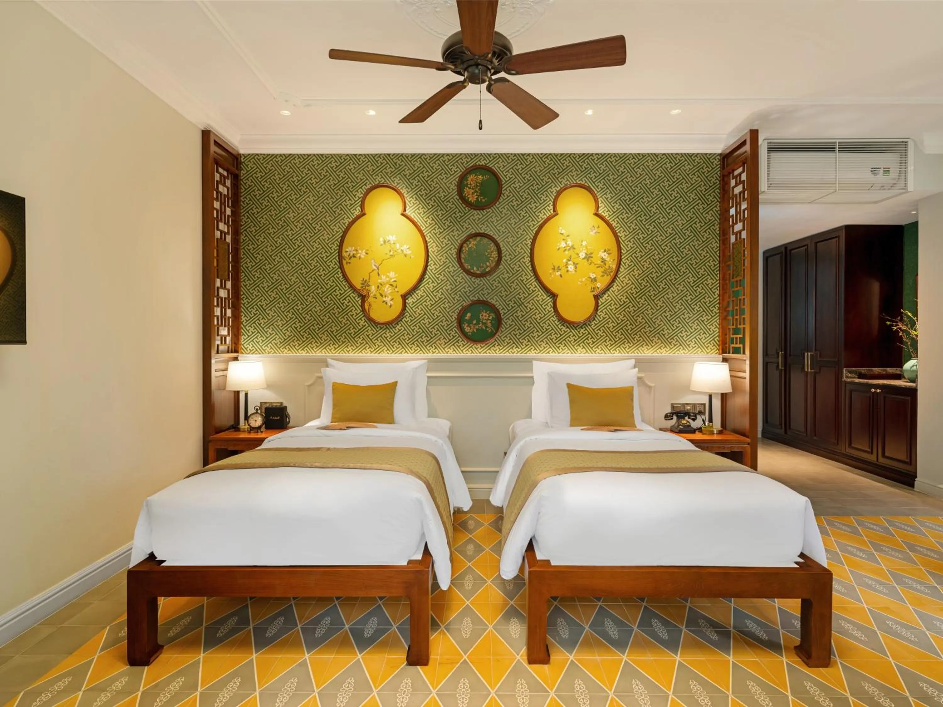 Bedroom, Bed in Ancient Huế Garden Houses