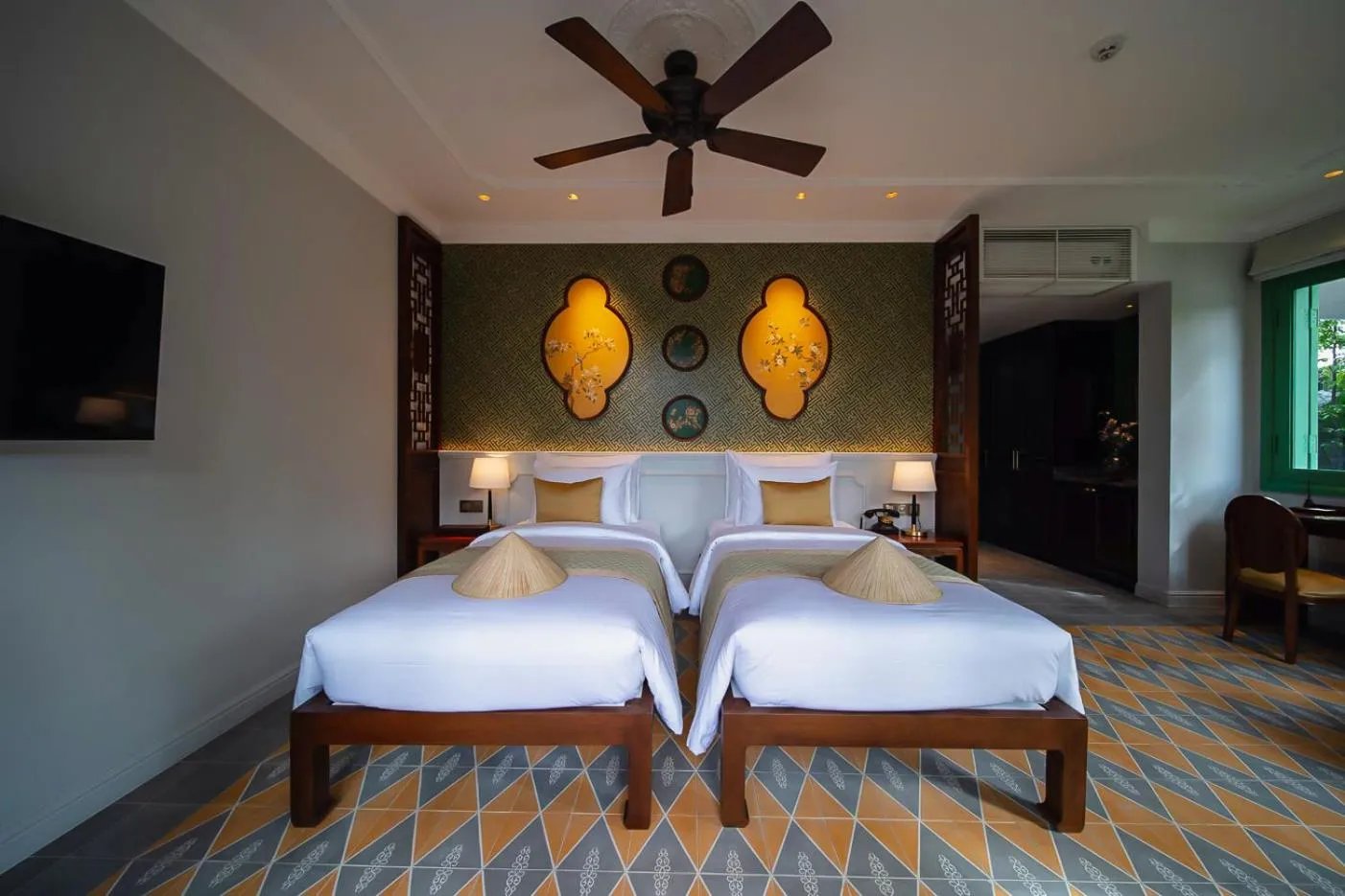 Photo of the whole room, Bed in Ancient Huế Garden Houses