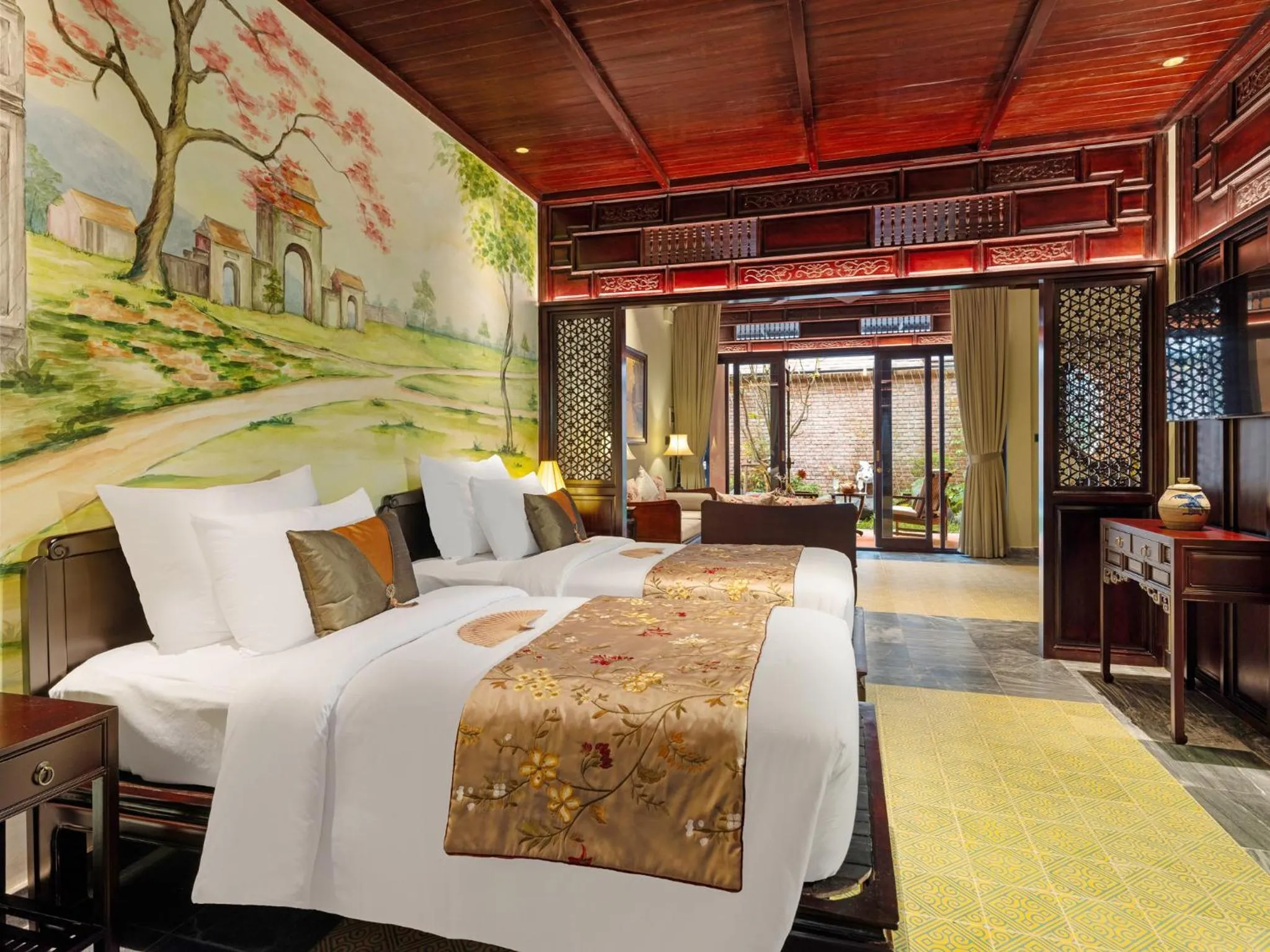 Photo of the whole room, Bed in Ancient Huế Garden Houses