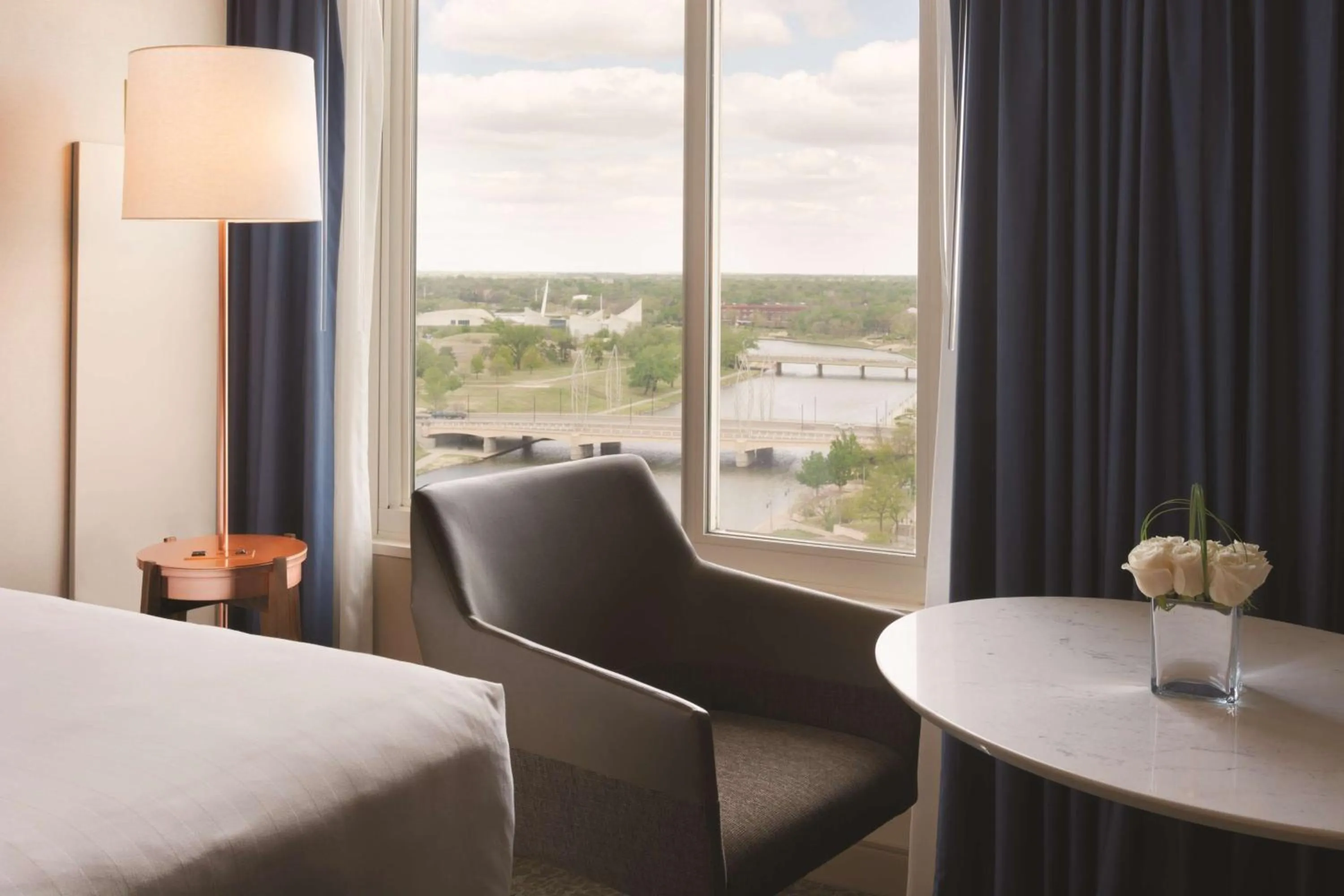 View (from property/room), Bed in Hyatt Regency Wichita