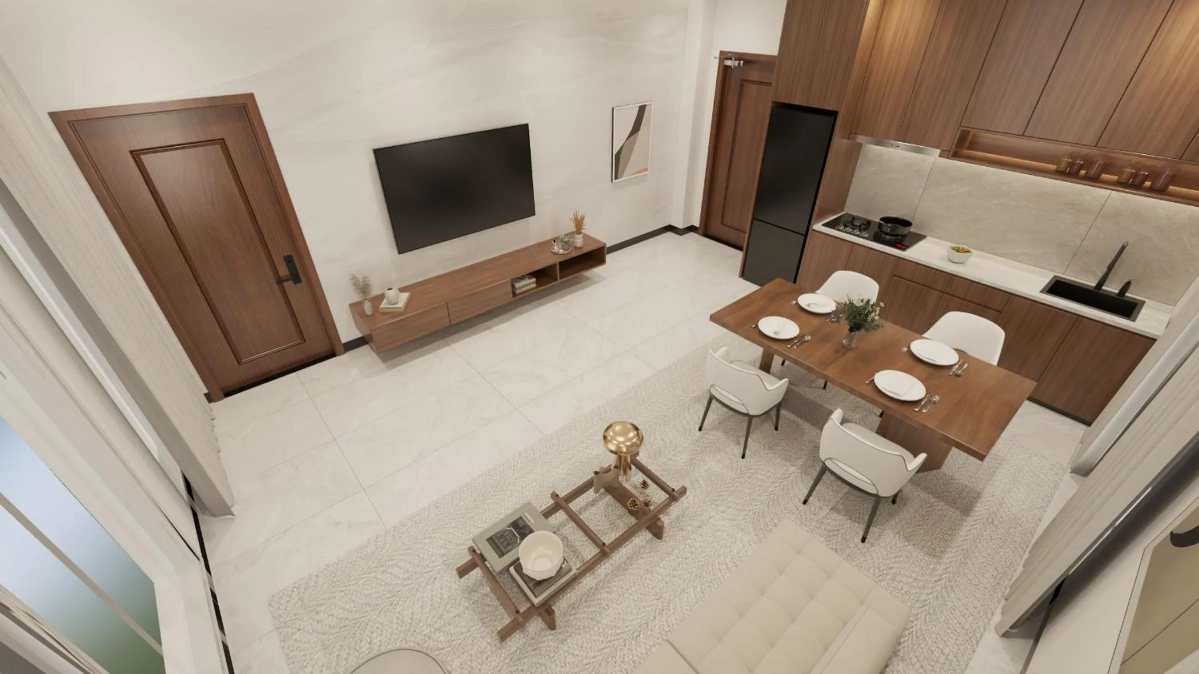 Communal lounge/ TV room in Sangkahak Mith Hotel