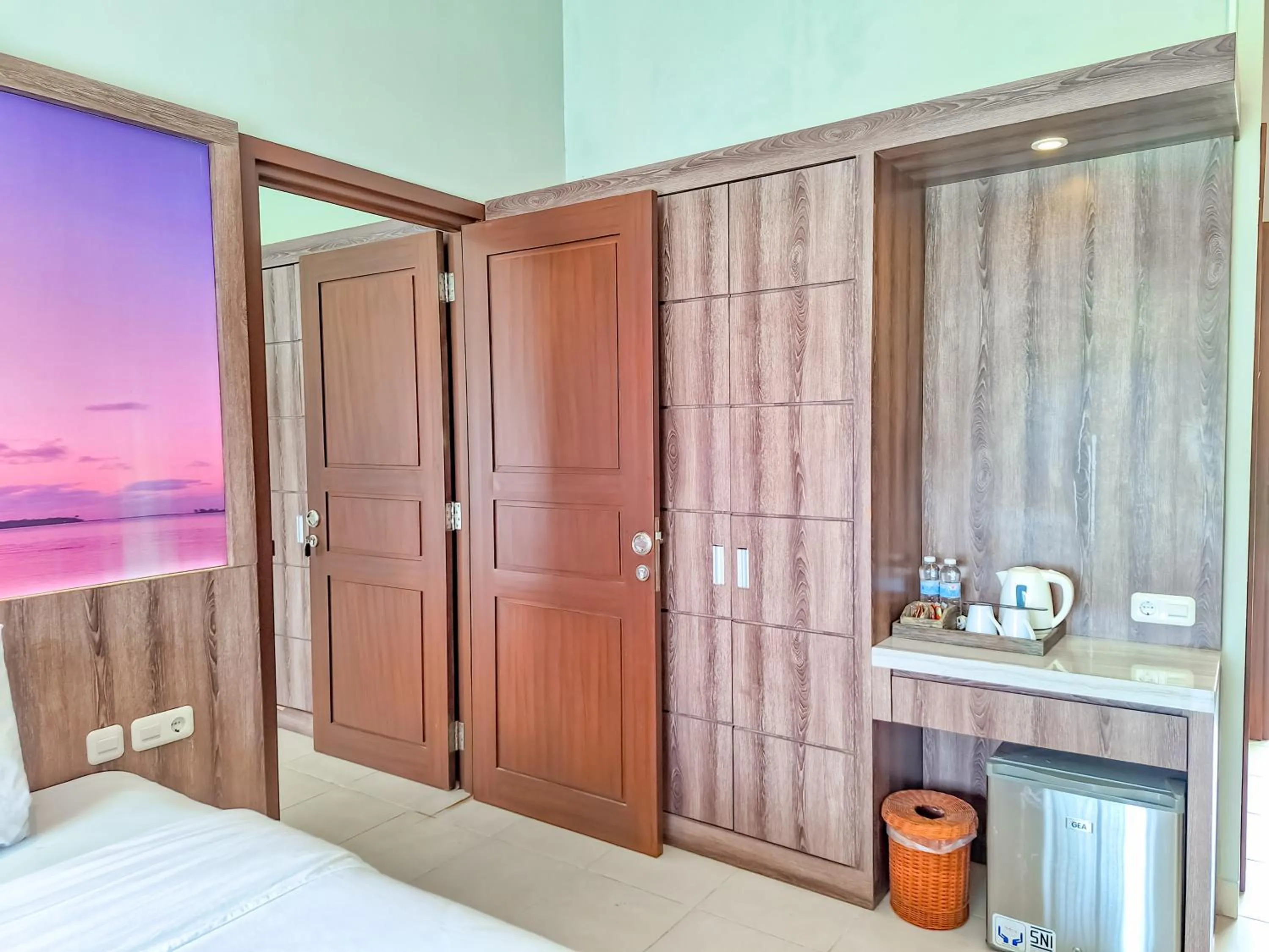 Bed in Sekuro Village Beach Resort