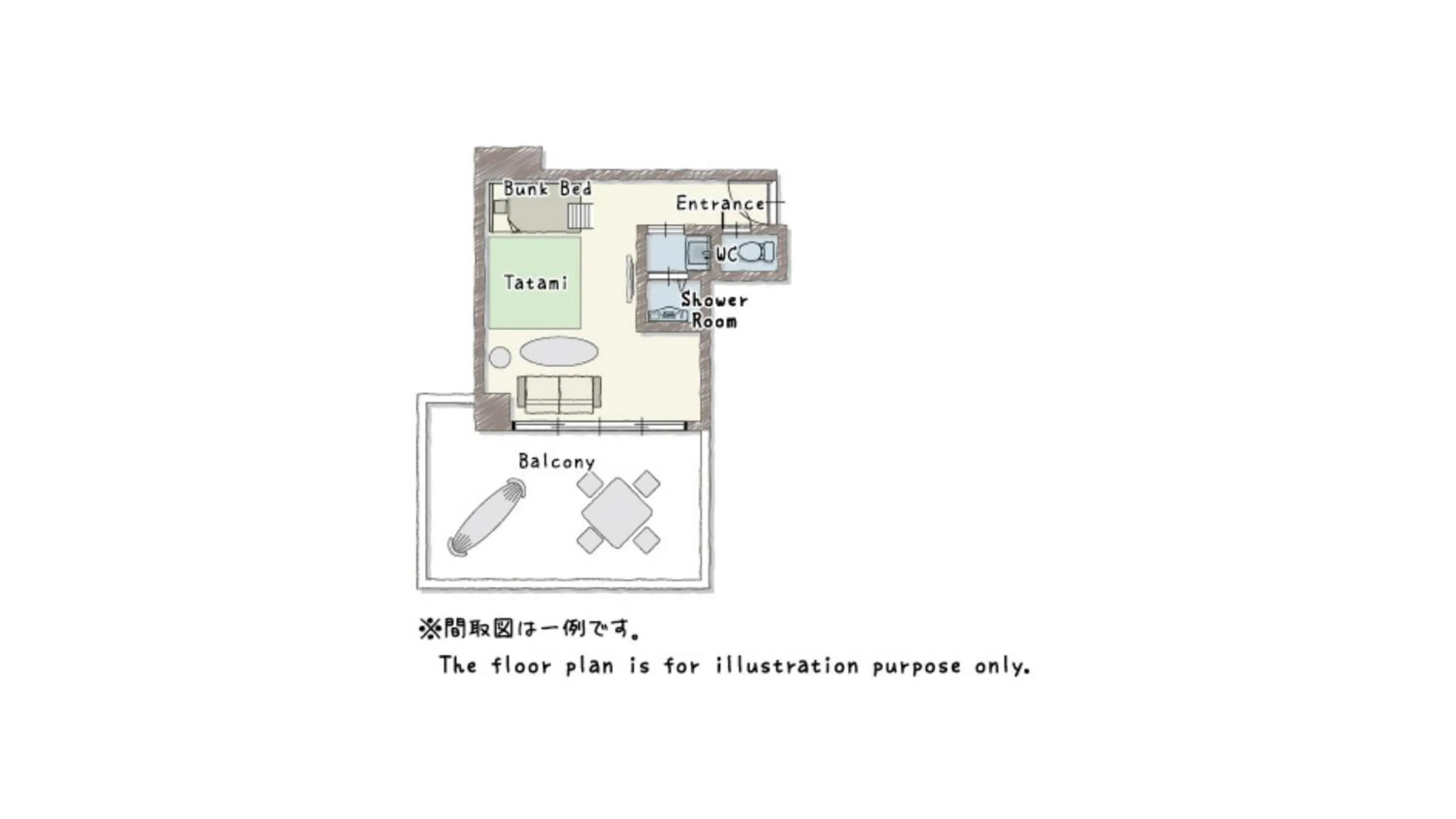 Floor plan in Playsis Asakusa