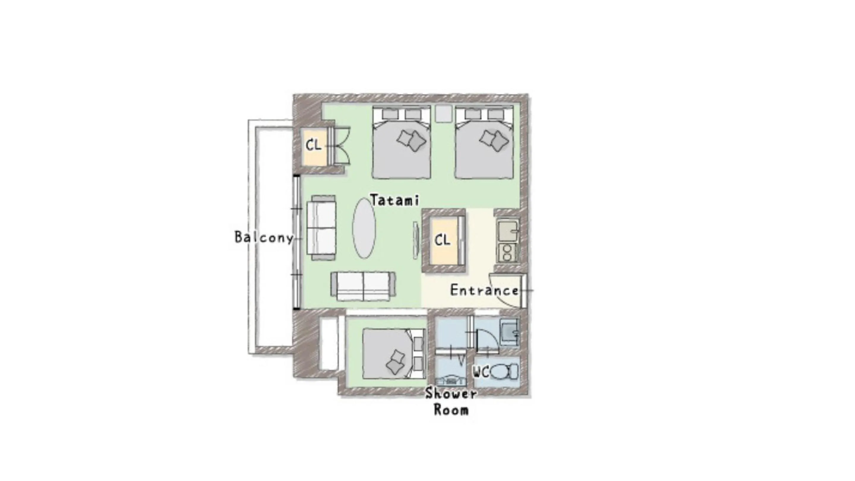 Floor plan in Playsis Asakusa