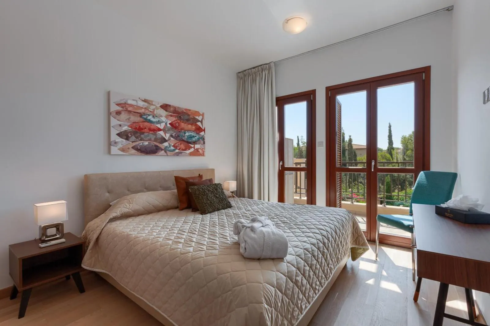 Bed in Aphrodite Hills Rentals - Premium Serviced Apartments