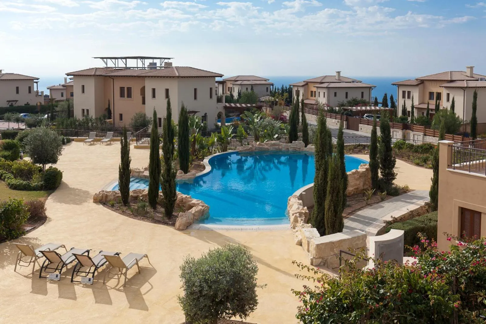 Pool view in Aphrodite Hills Rentals - Premium Serviced Apartments