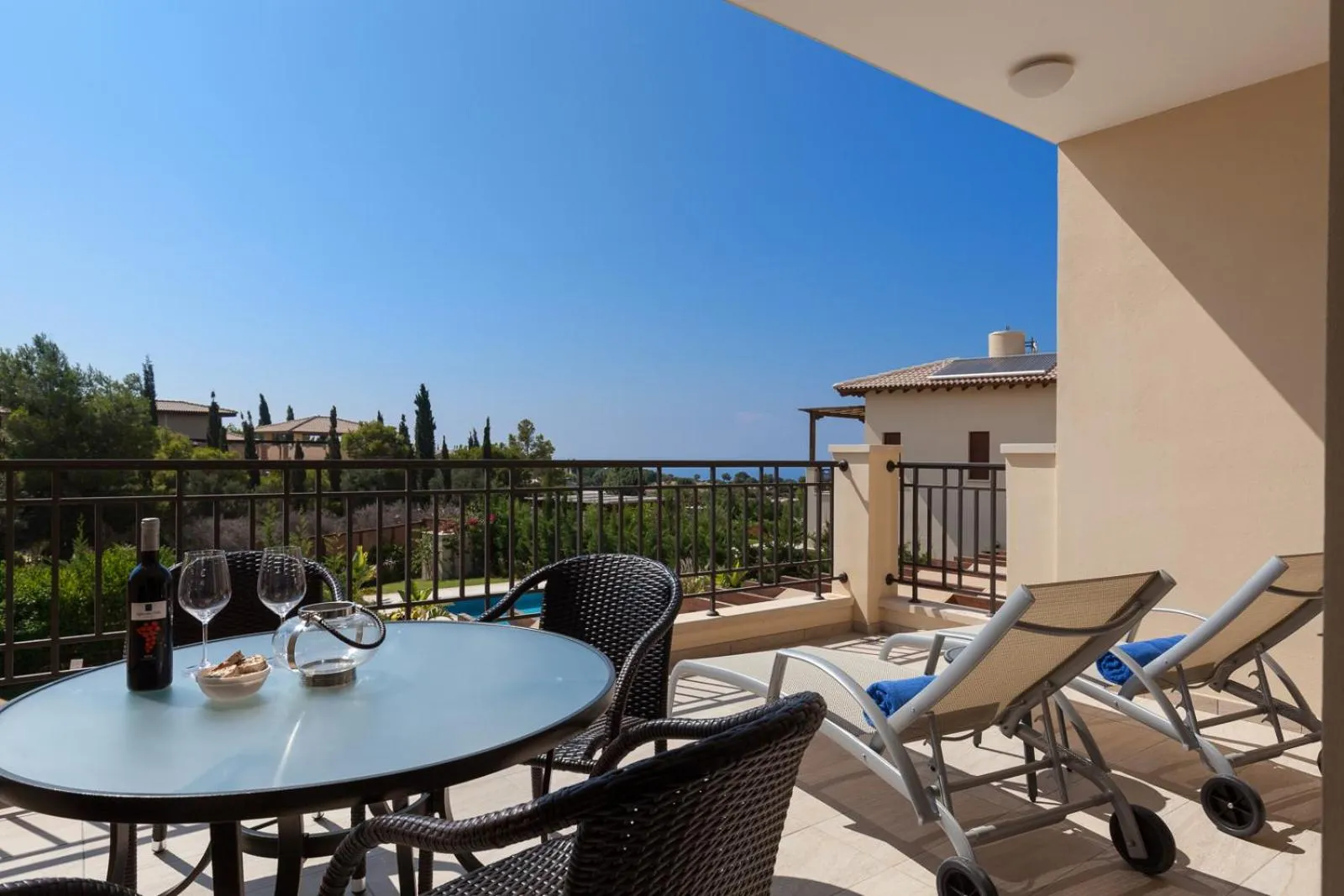 Balcony/Terrace in Aphrodite Hills Rentals - Premium Serviced Apartments
