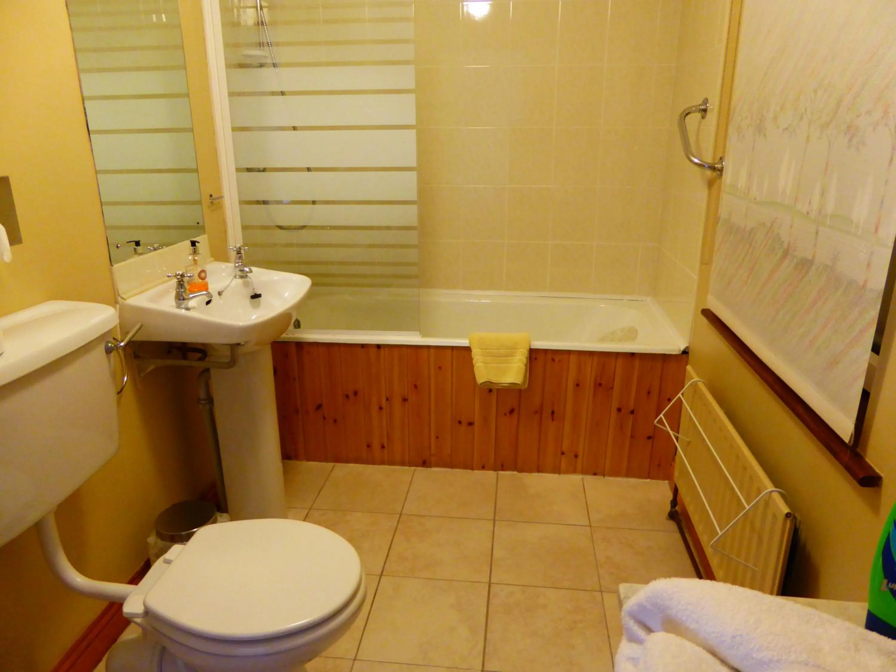 Bathroom in Camillaun Lodge with Lough Corrib Boat Hire