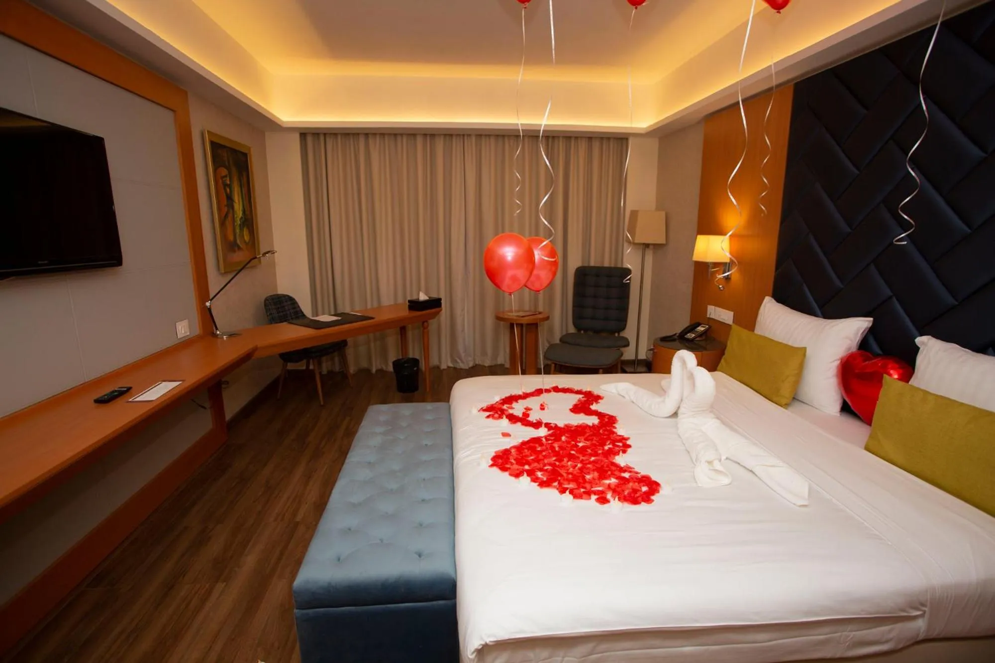 Bed in Bravia Hotel Niamey