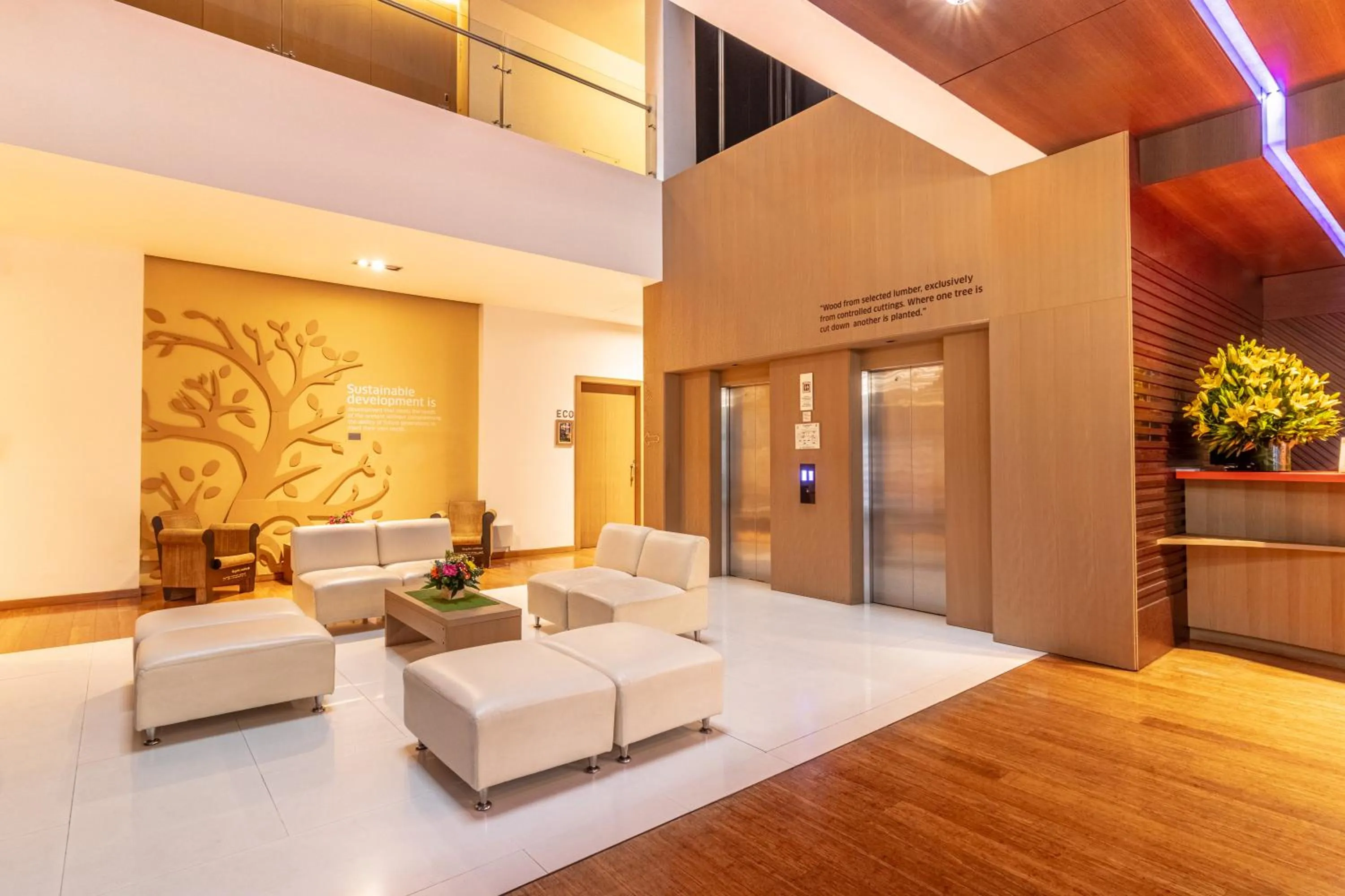 Living room in Biohotel Organic Suites Bogotá