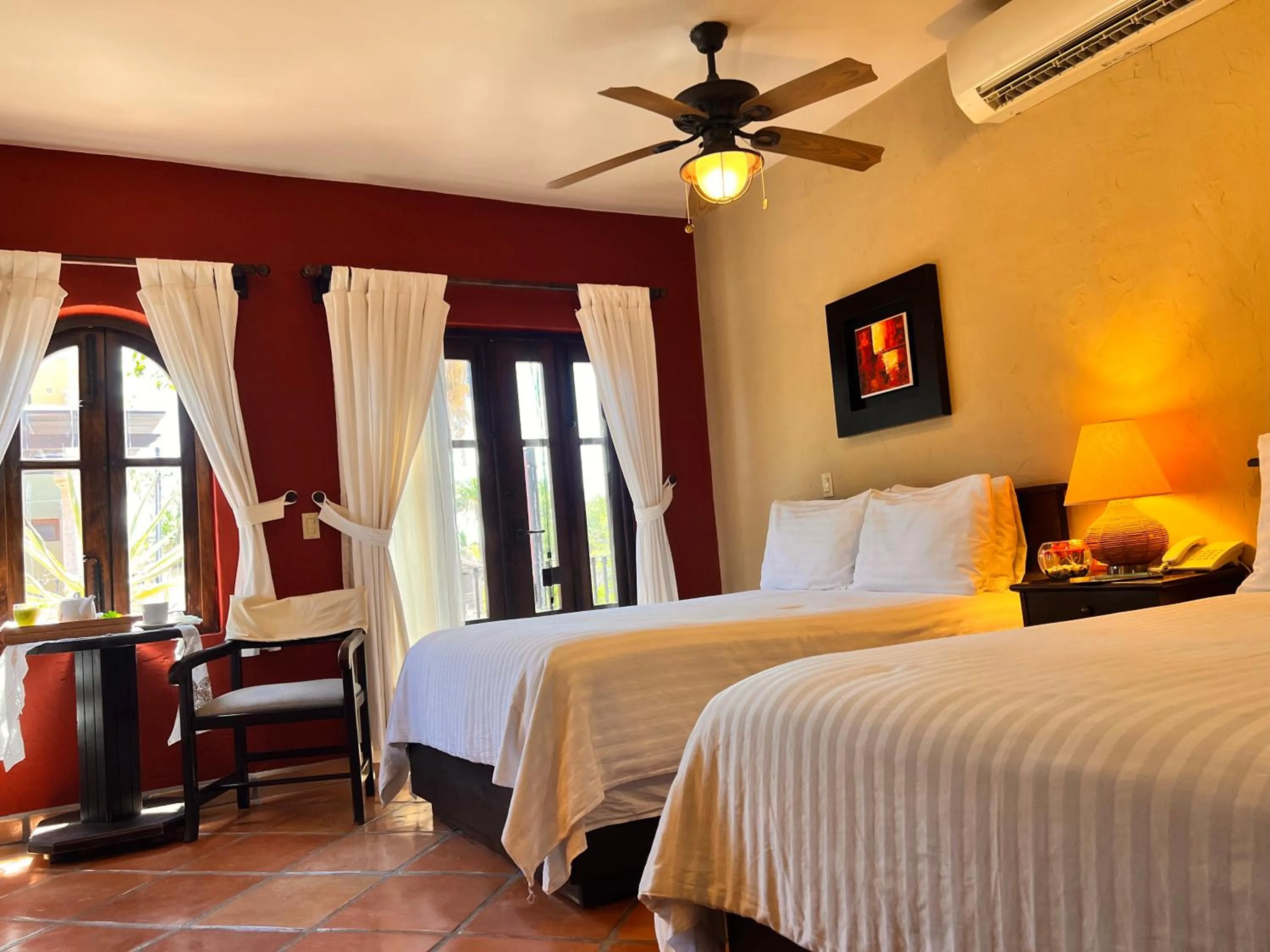 Balcony/Terrace, Bed in Posada del Cortes