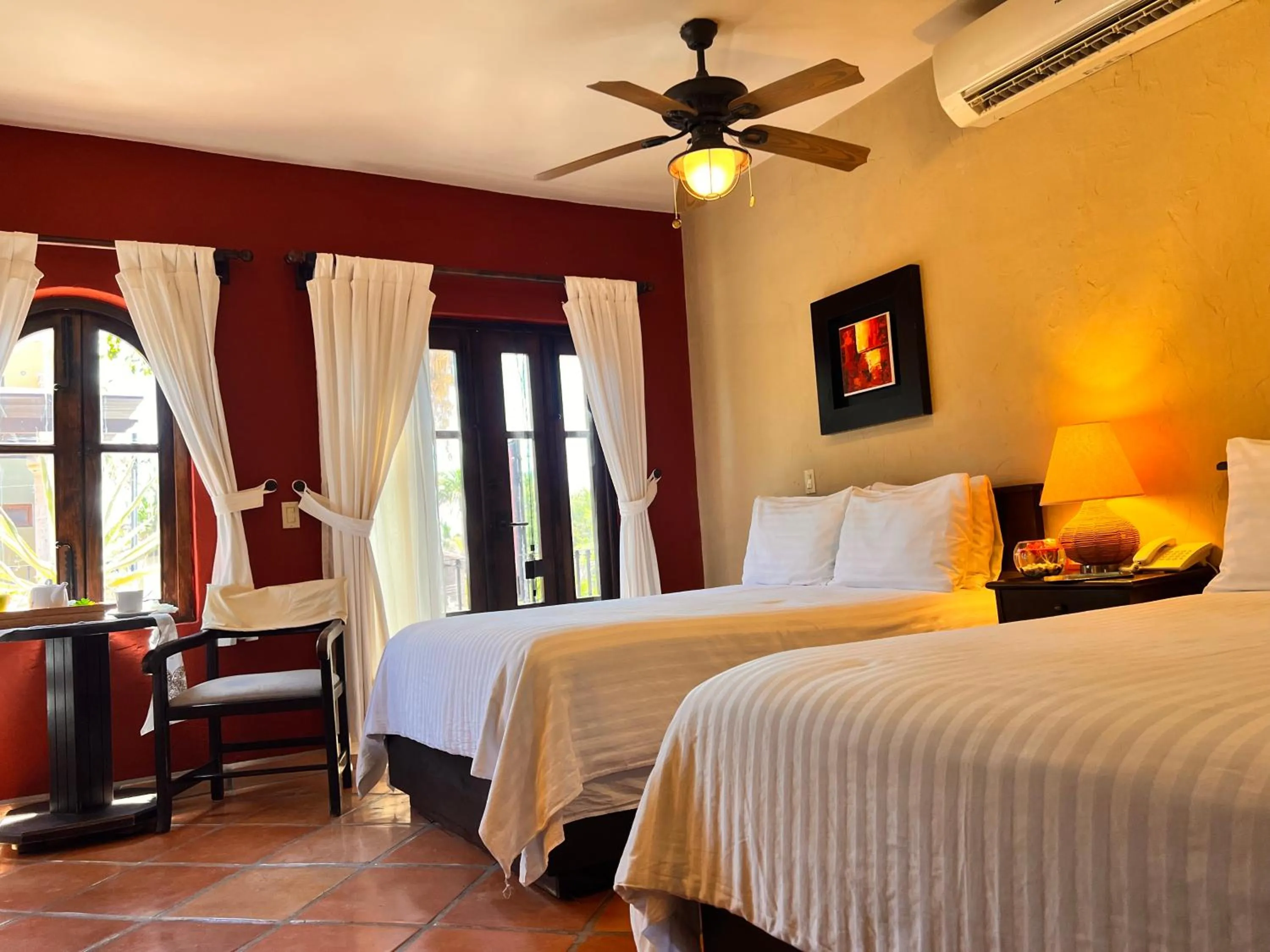 Balcony/Terrace, Bed in Posada del Cortes